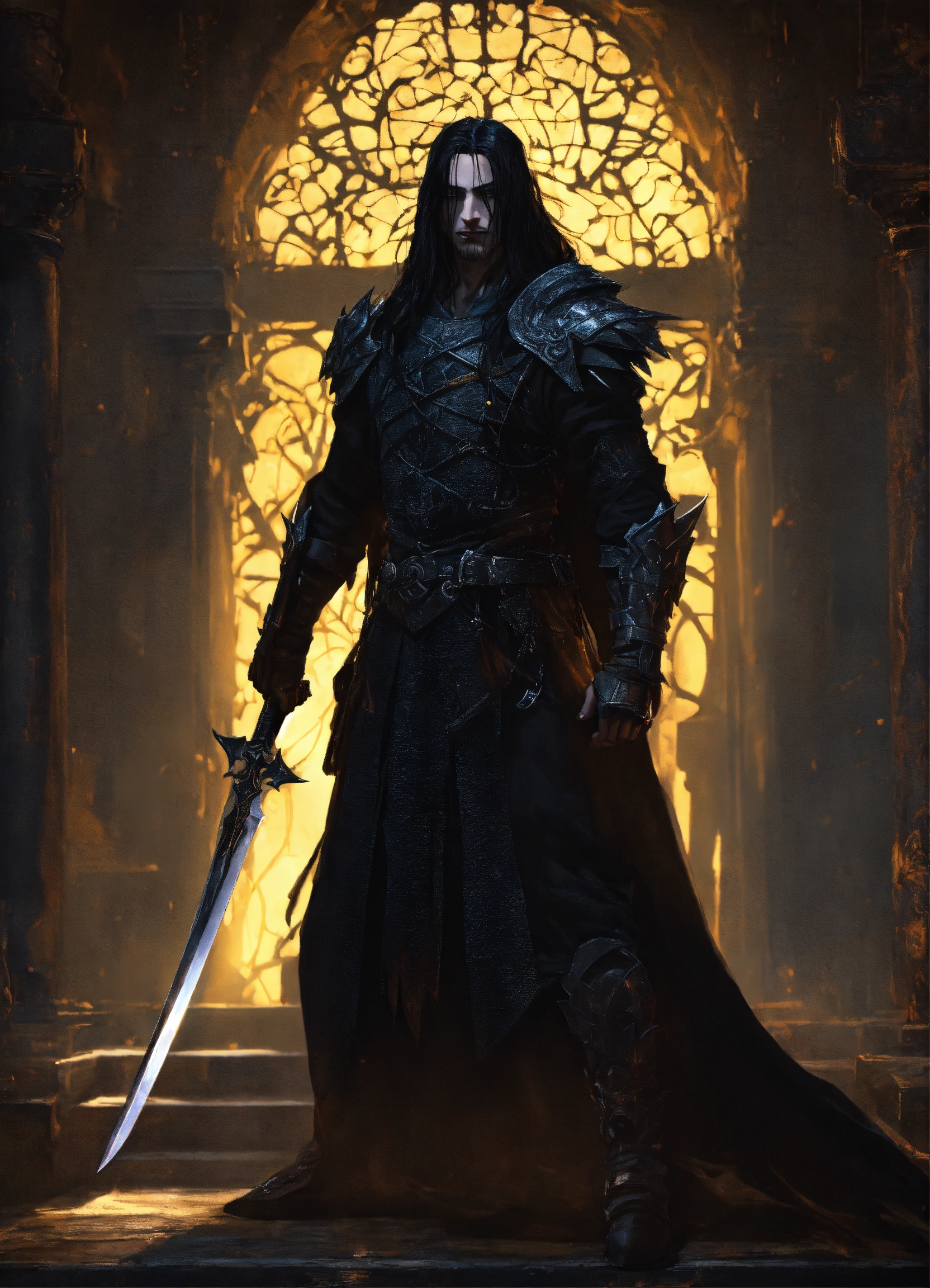 Lexica - A tall, thin man dressed in a long, simple black robe. He has ...