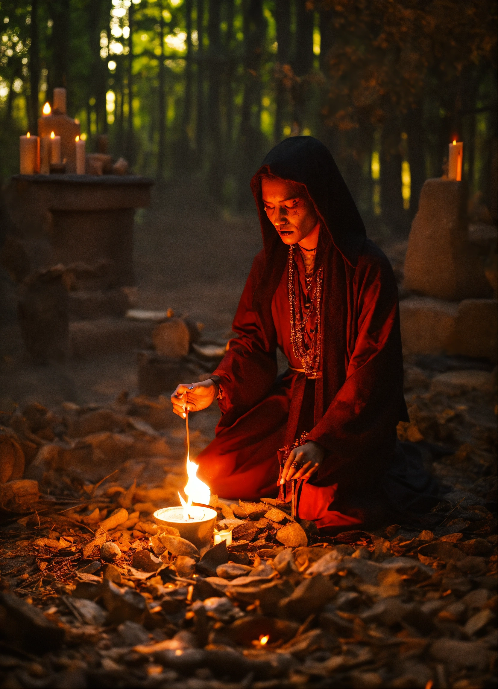 Lexica - A person performing forbidden rites to summon the devil ...