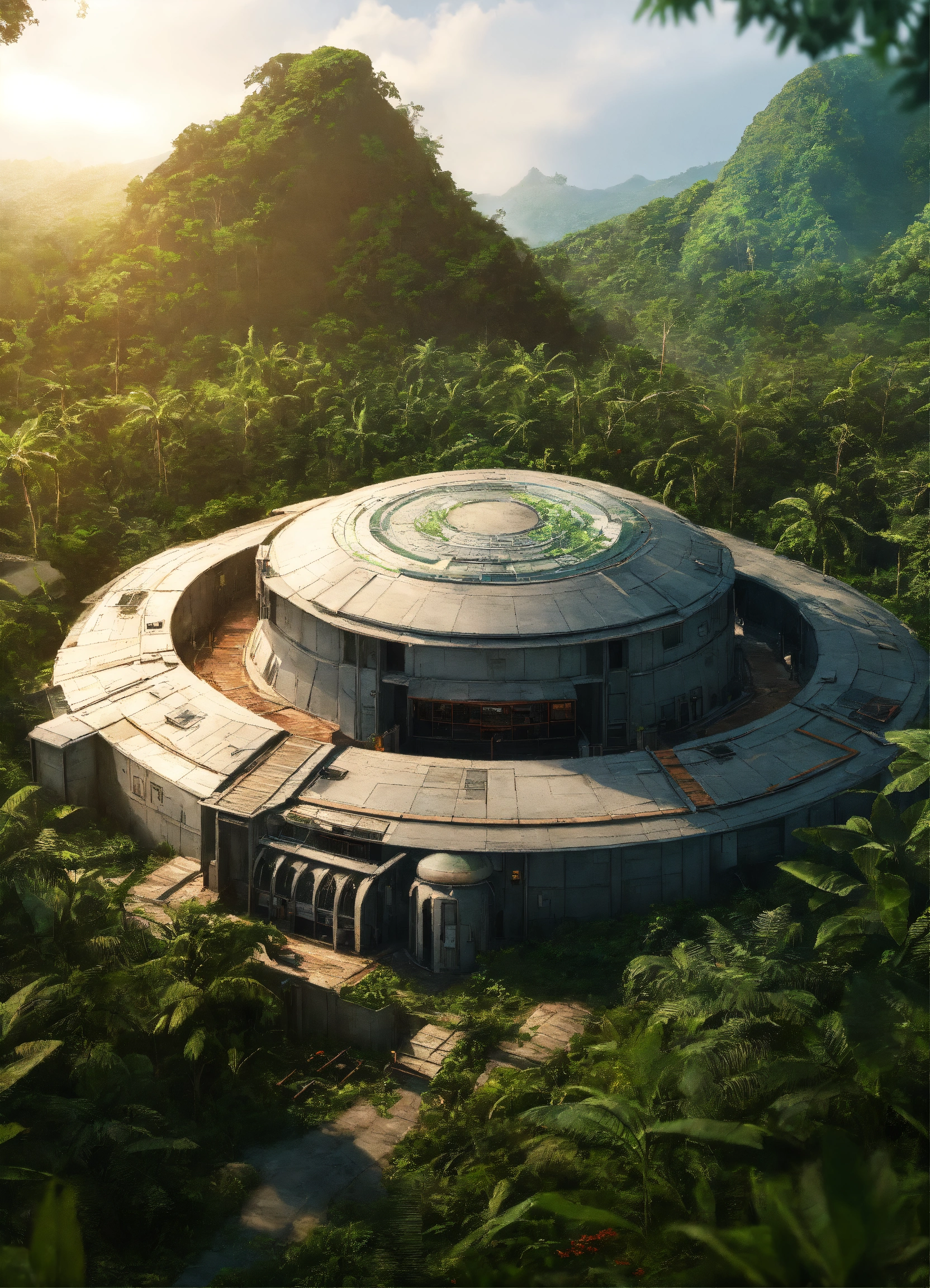 Lexica - Ultra realistic photo of a highly advanced military compound ...
