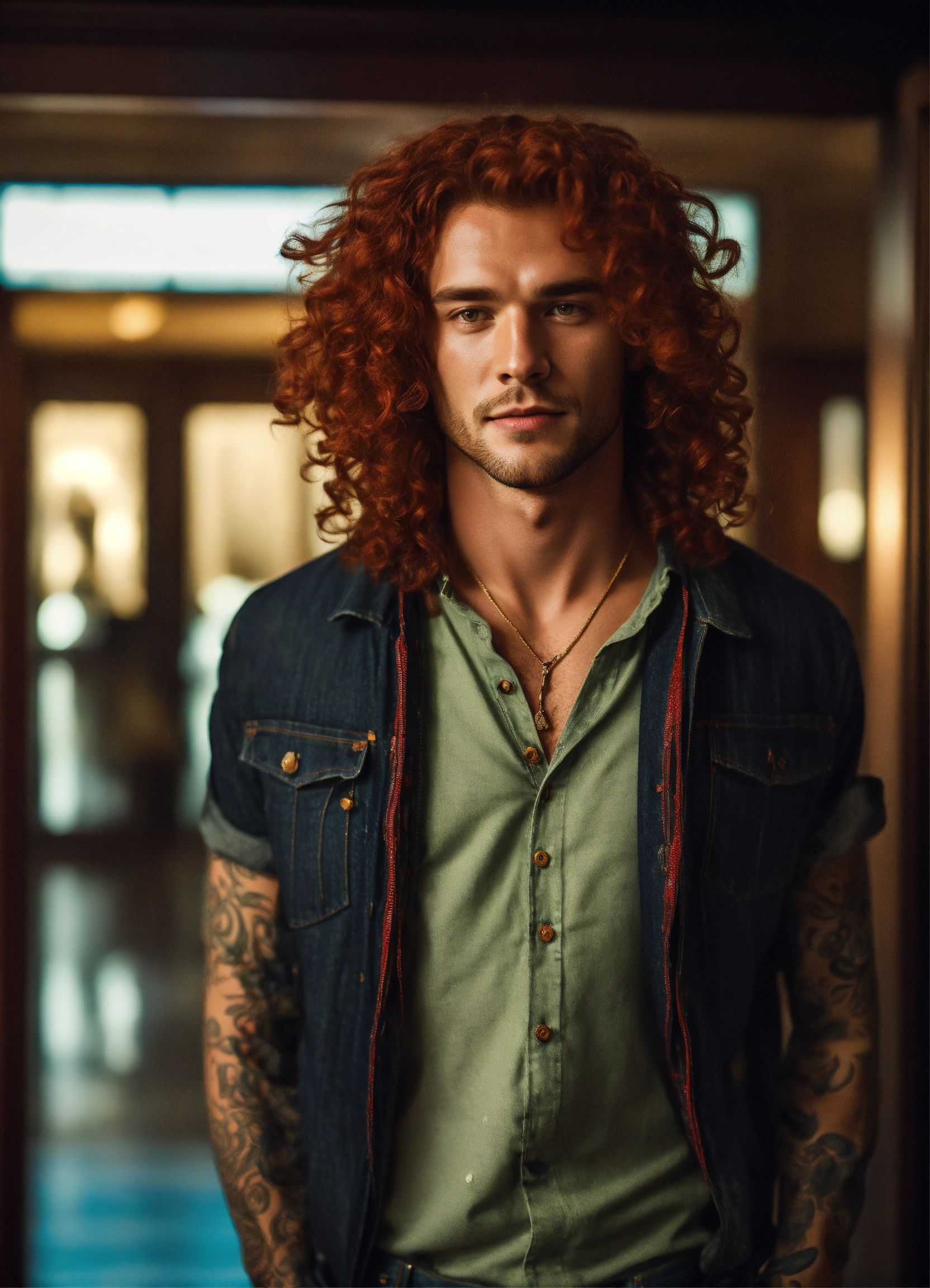 Lexica - Handsome human-looking alien male. With spotted red skin ...