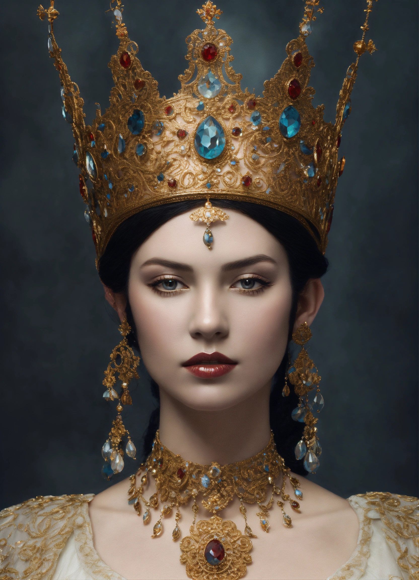 Lexica - Queen in reference style,White skin