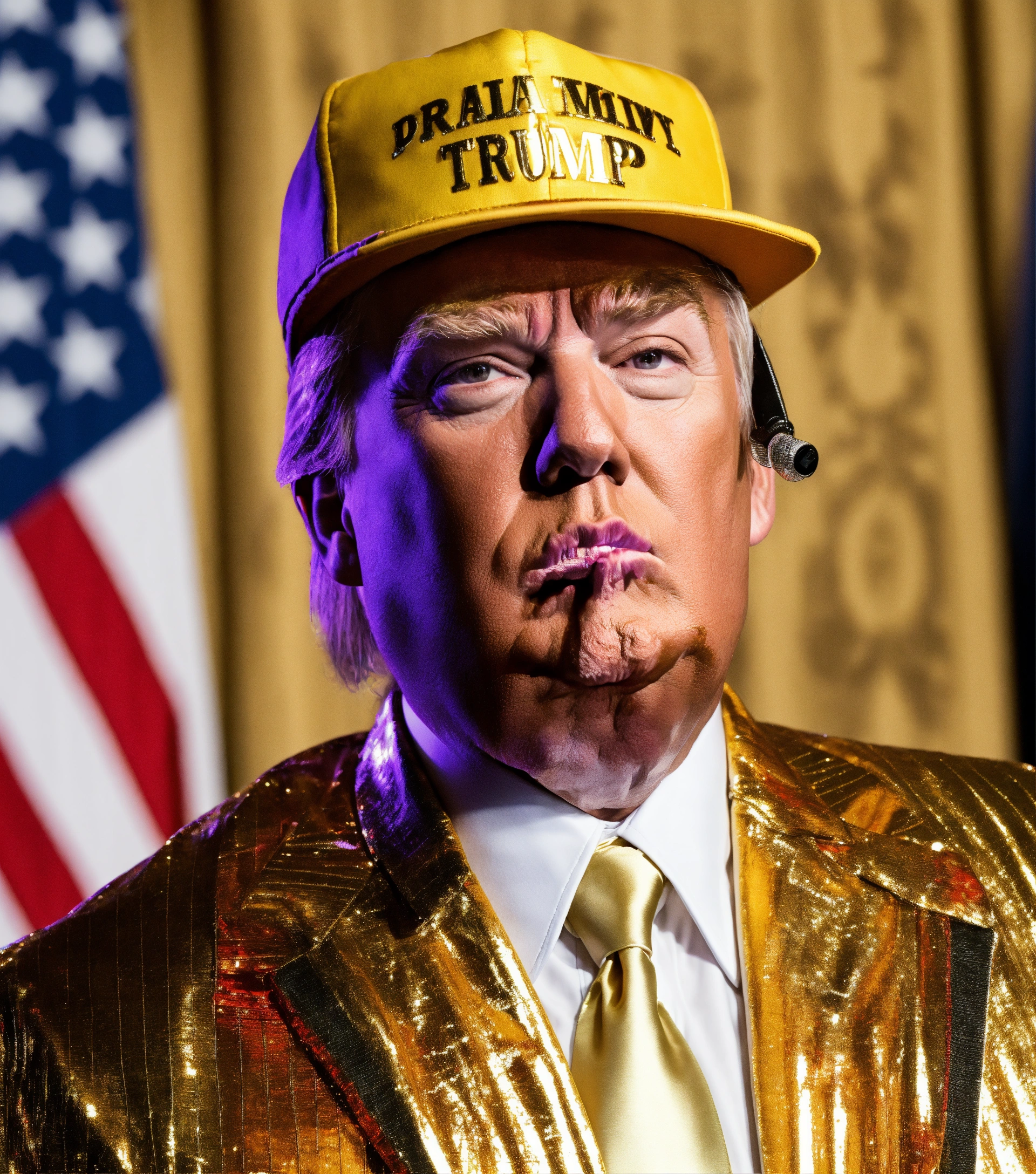 Lexica - Donald trump dressed as a rapper