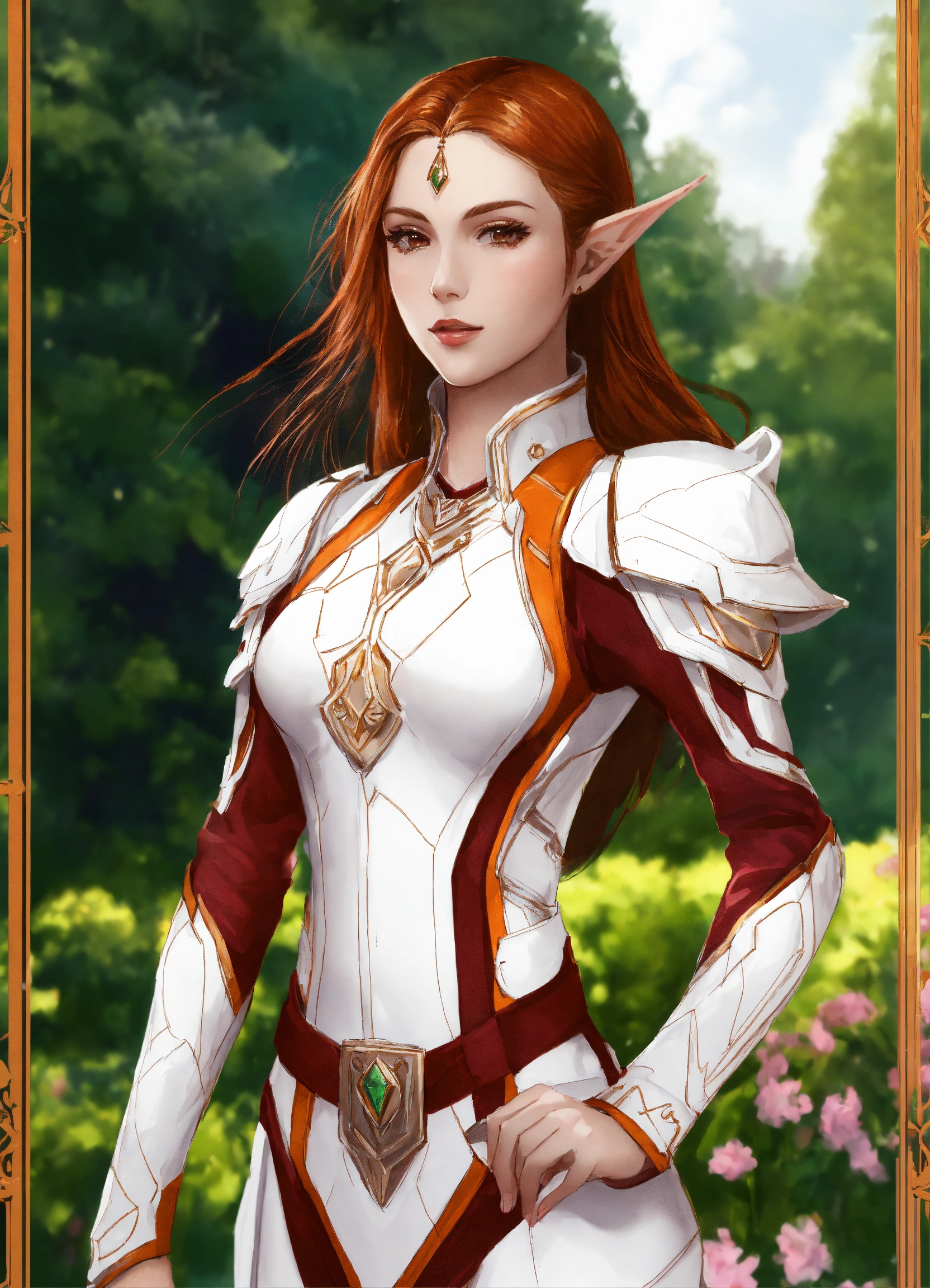 Lexica - Drawing of a sci fi high elf, space, palace, white cybernetic ...