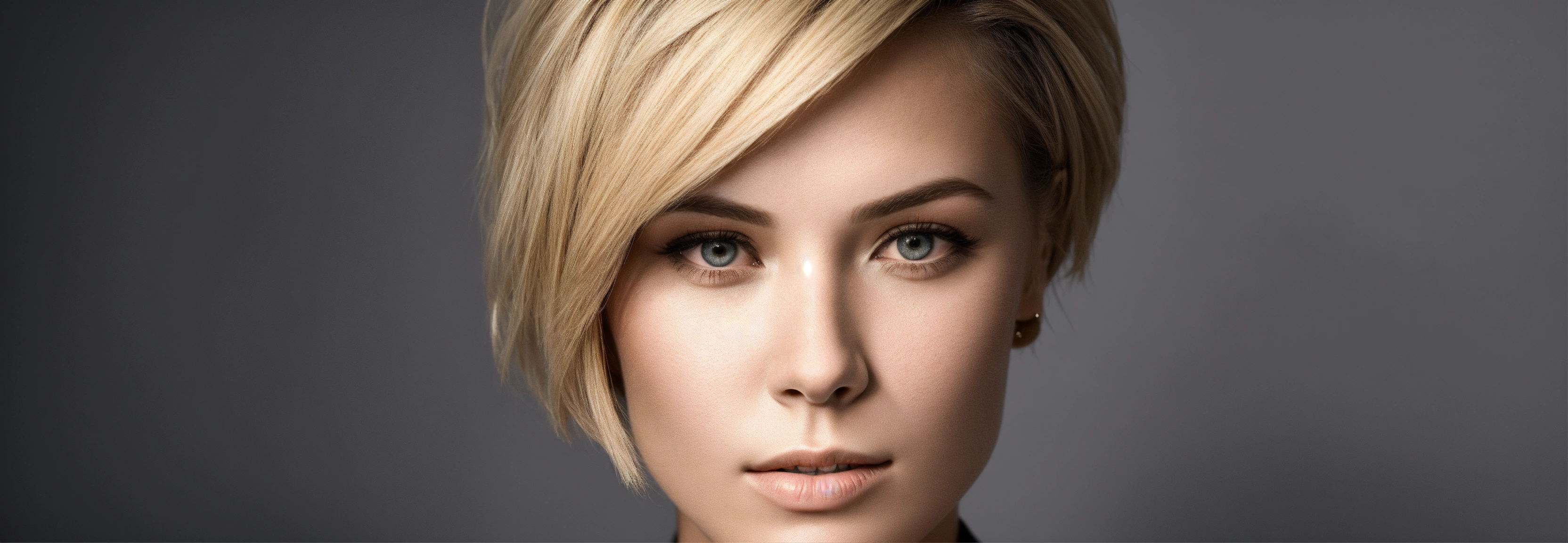 Lexica - Photo of blonde woman, short hair, with light eyes, 16k, ultra ...