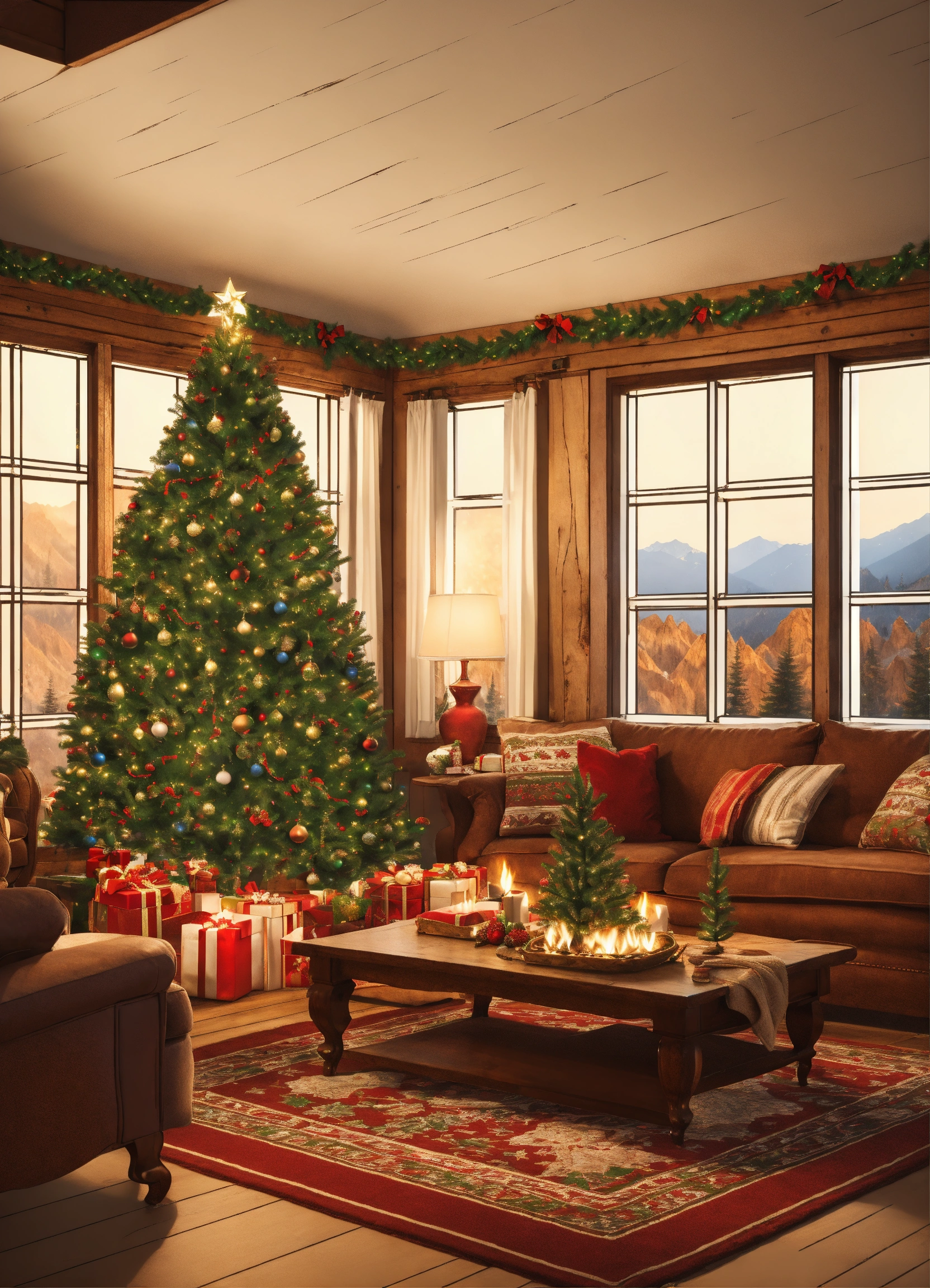 Lexica - Clipart style, cabin in the mountains beautiful detailed ...