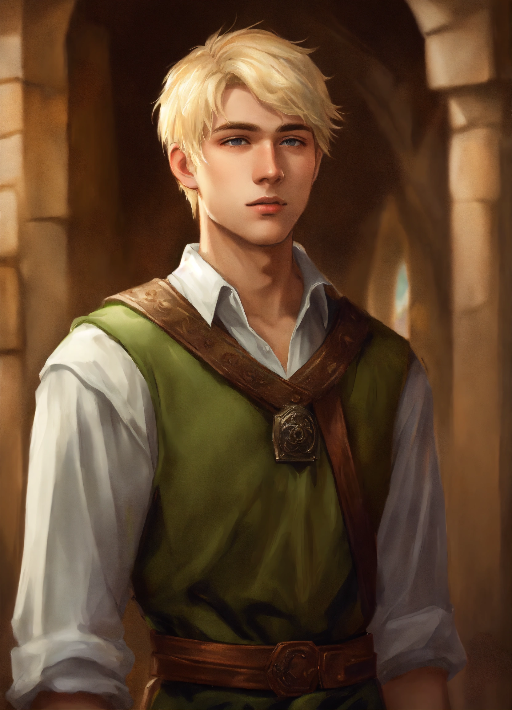 Lexica Plain 19 Year Old Man With Short Blond Hair Missionary Realistic Art Fantasy Dungeons 5213