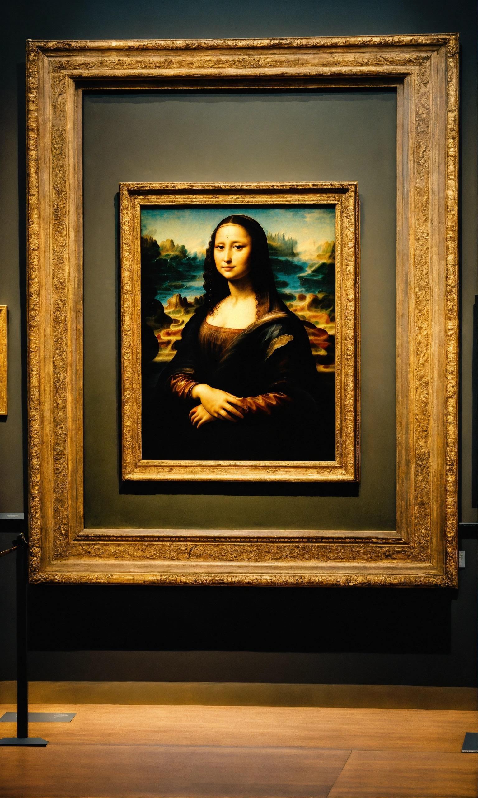 Lexica - Mona Lisa at the museum.