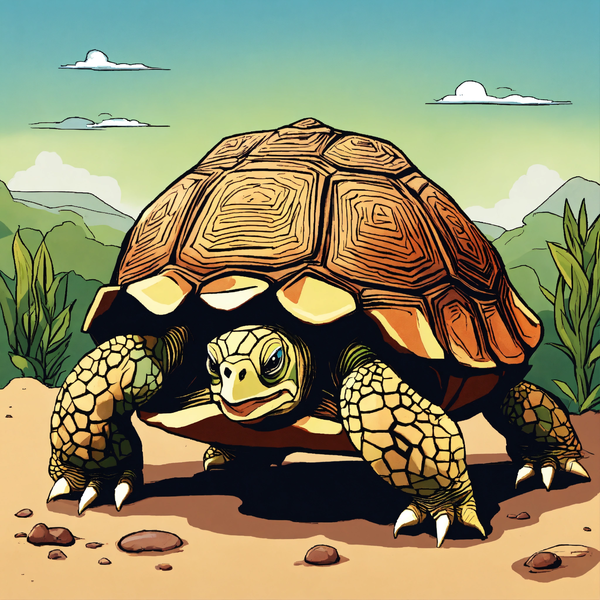 Lexica - Terry the tortoise cartoon