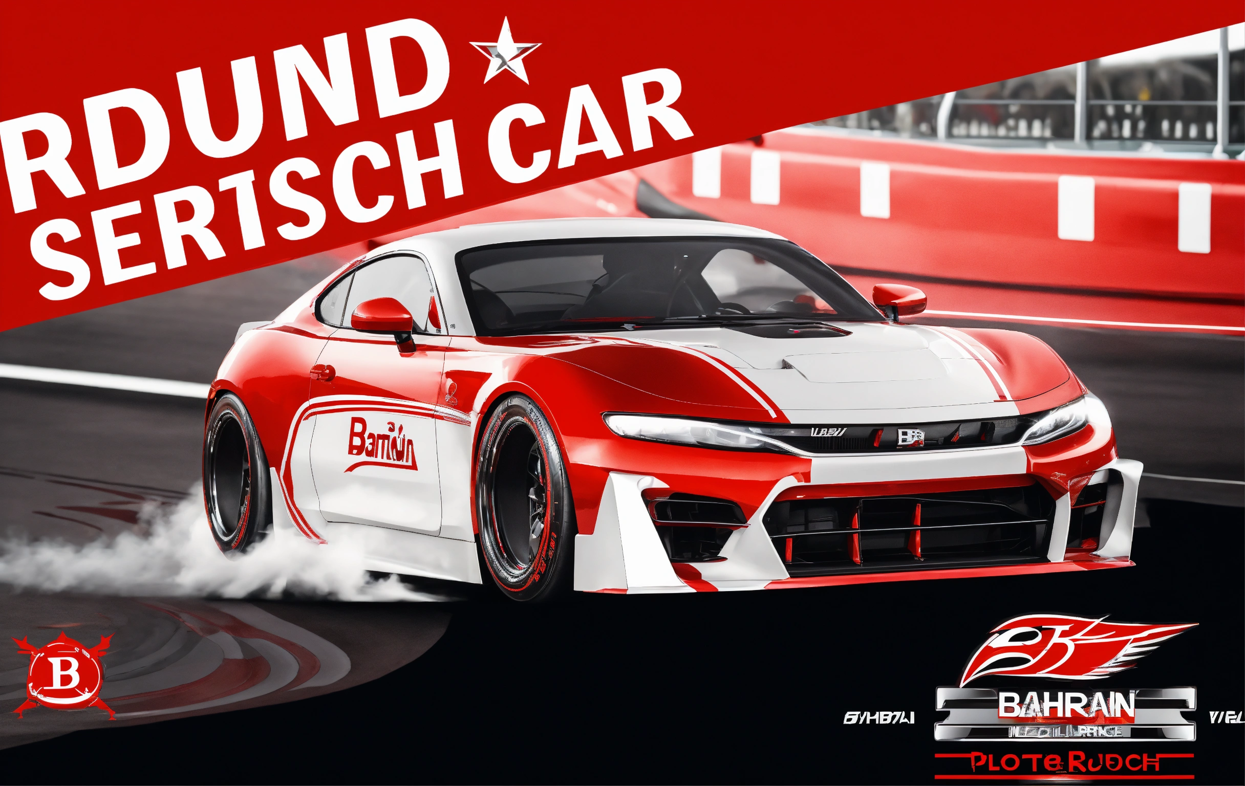 Lexica - Bahrain red and white vector clean modern car drag race car ...
