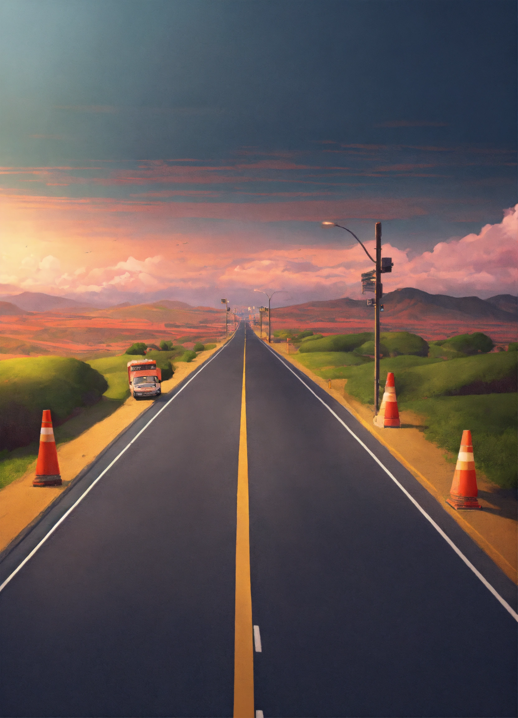 Lexica - Animated video of moving on road, or illustration video of ...