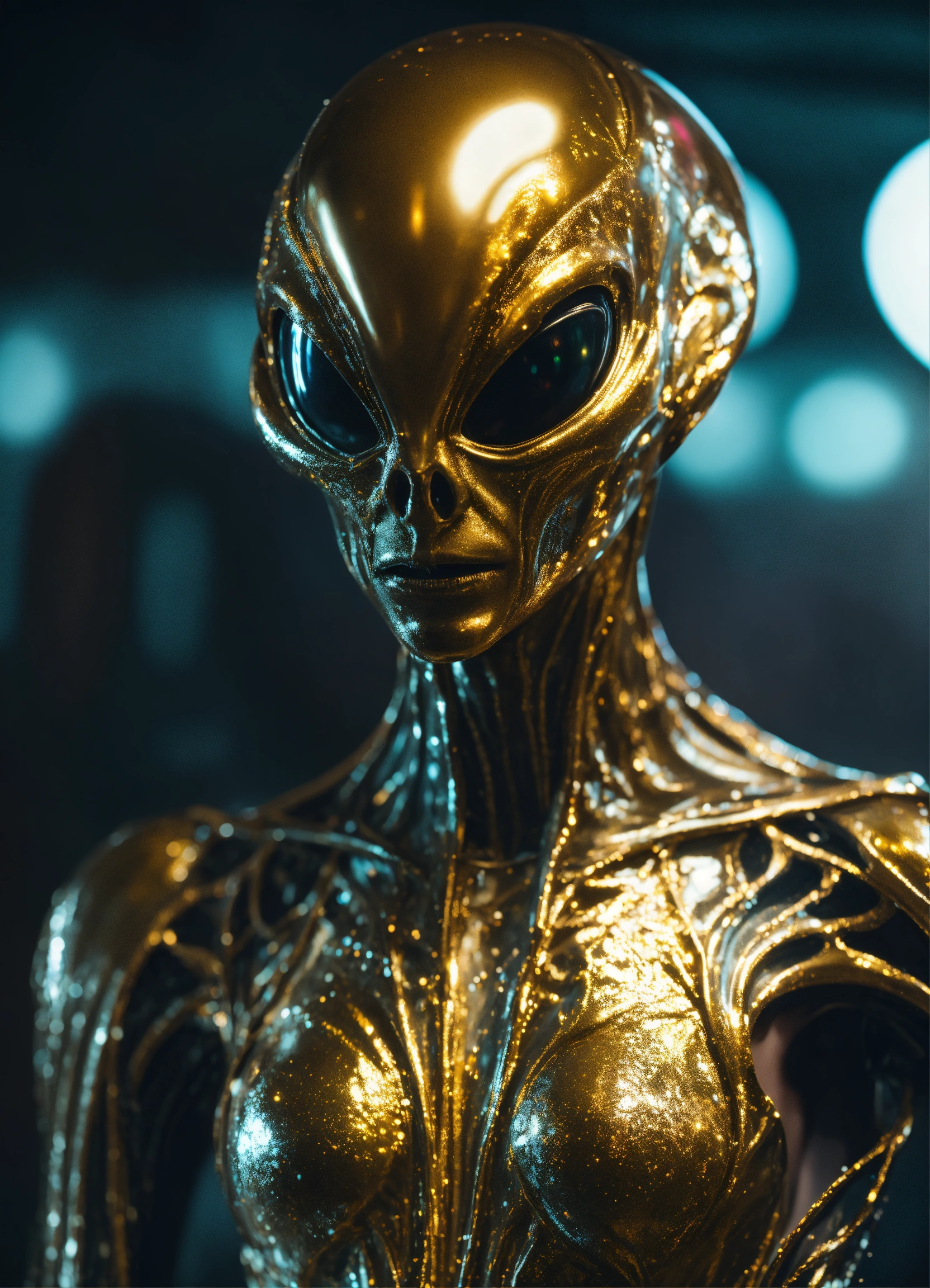 Lexica - An alien dressed up like a human for Halloween, in the style ...