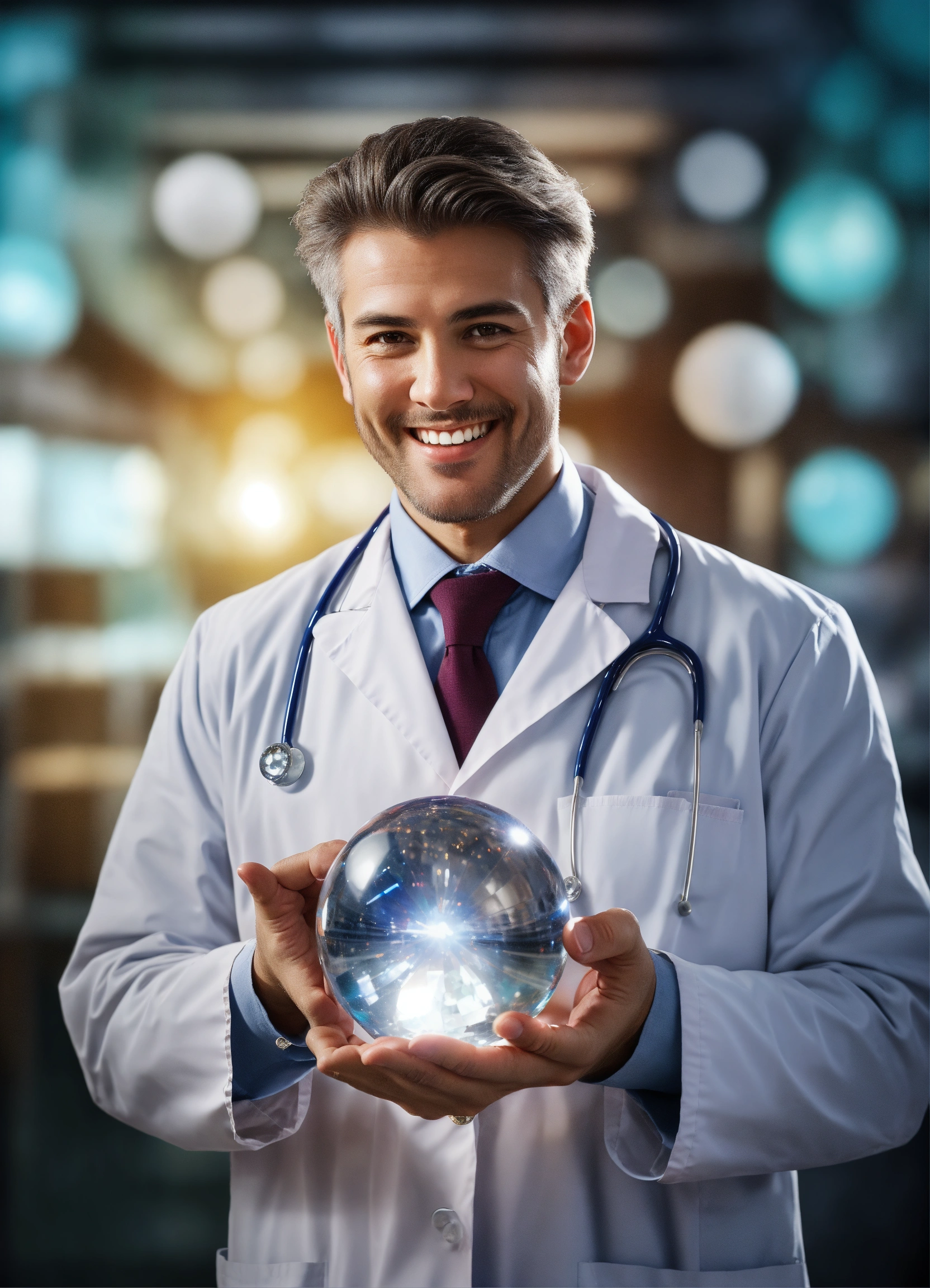 Lexica - A hyper-realistic photograph of a smiling, confident doctor ...