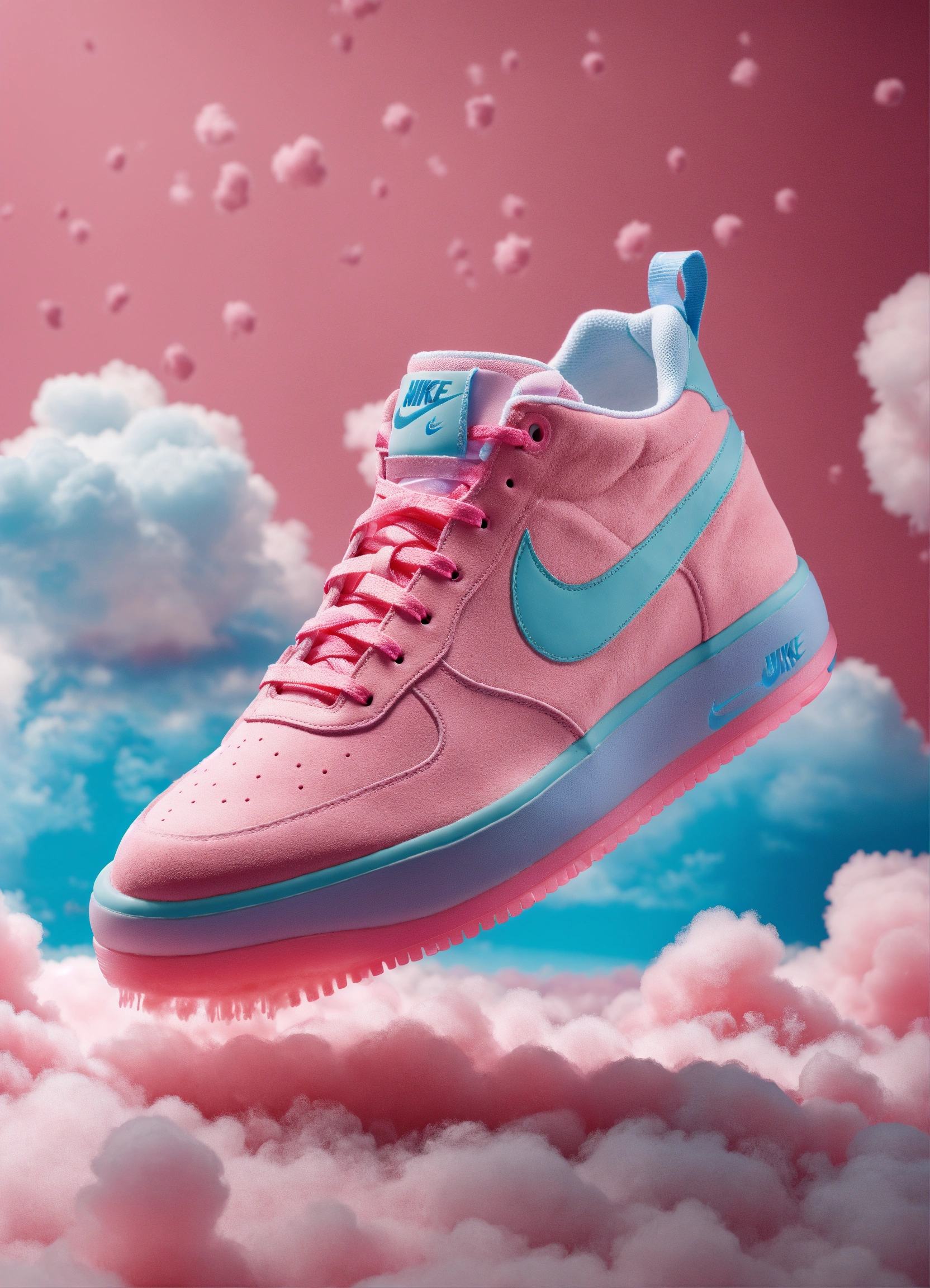 Lexica - Nike sneaker concept, made out of cotton candy clouds , luxury ...