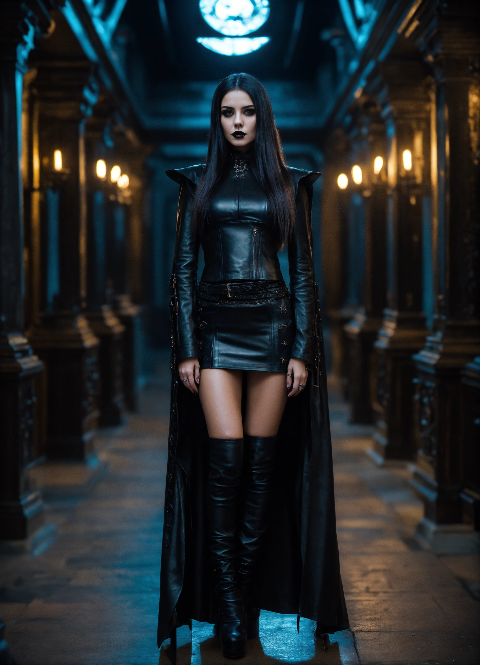 Lexica - Beautiful Extremely goth model young girl wearing black ...