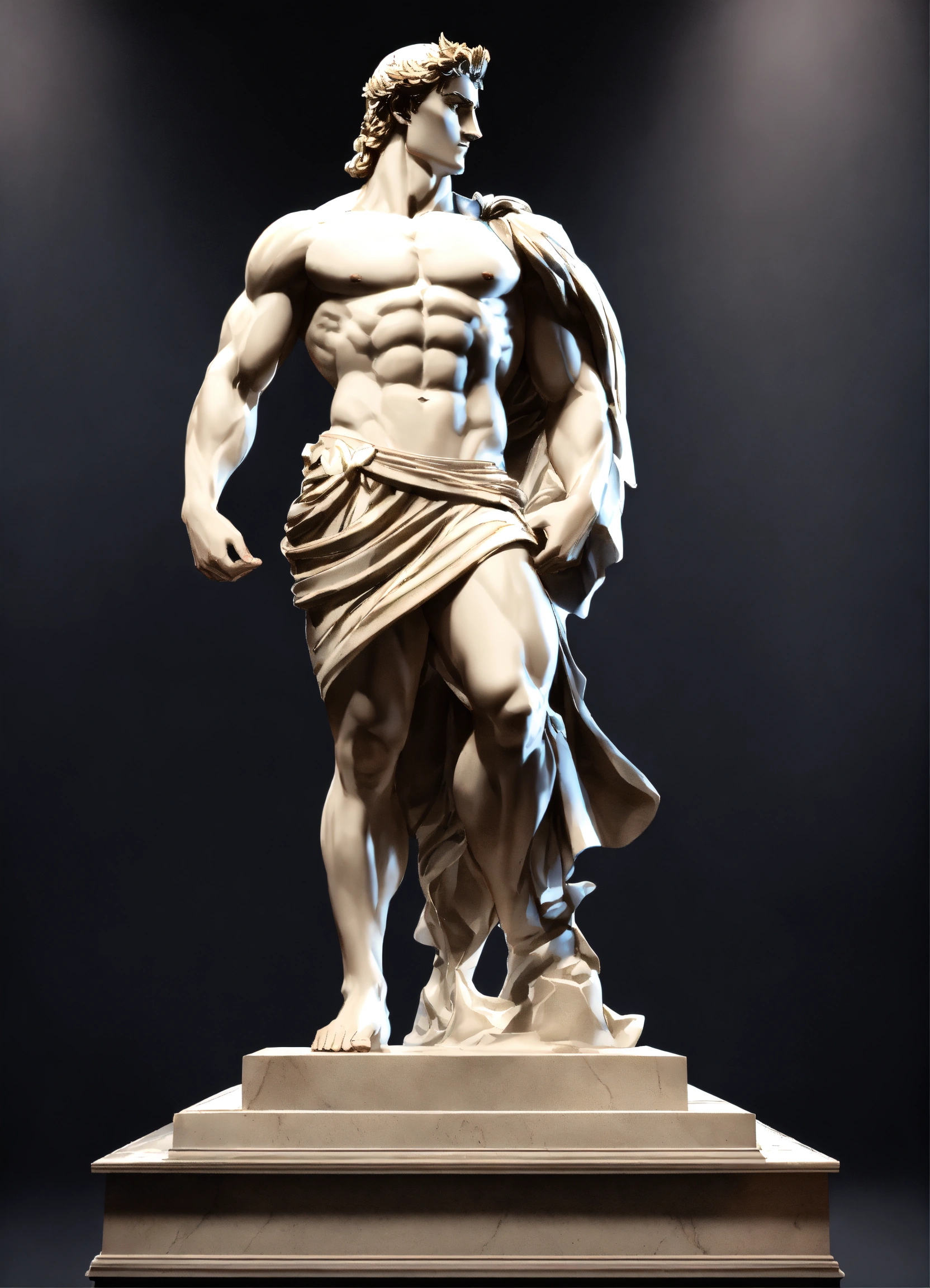 Lexica - Statue of a muscular greek god out of withe marbel having ...