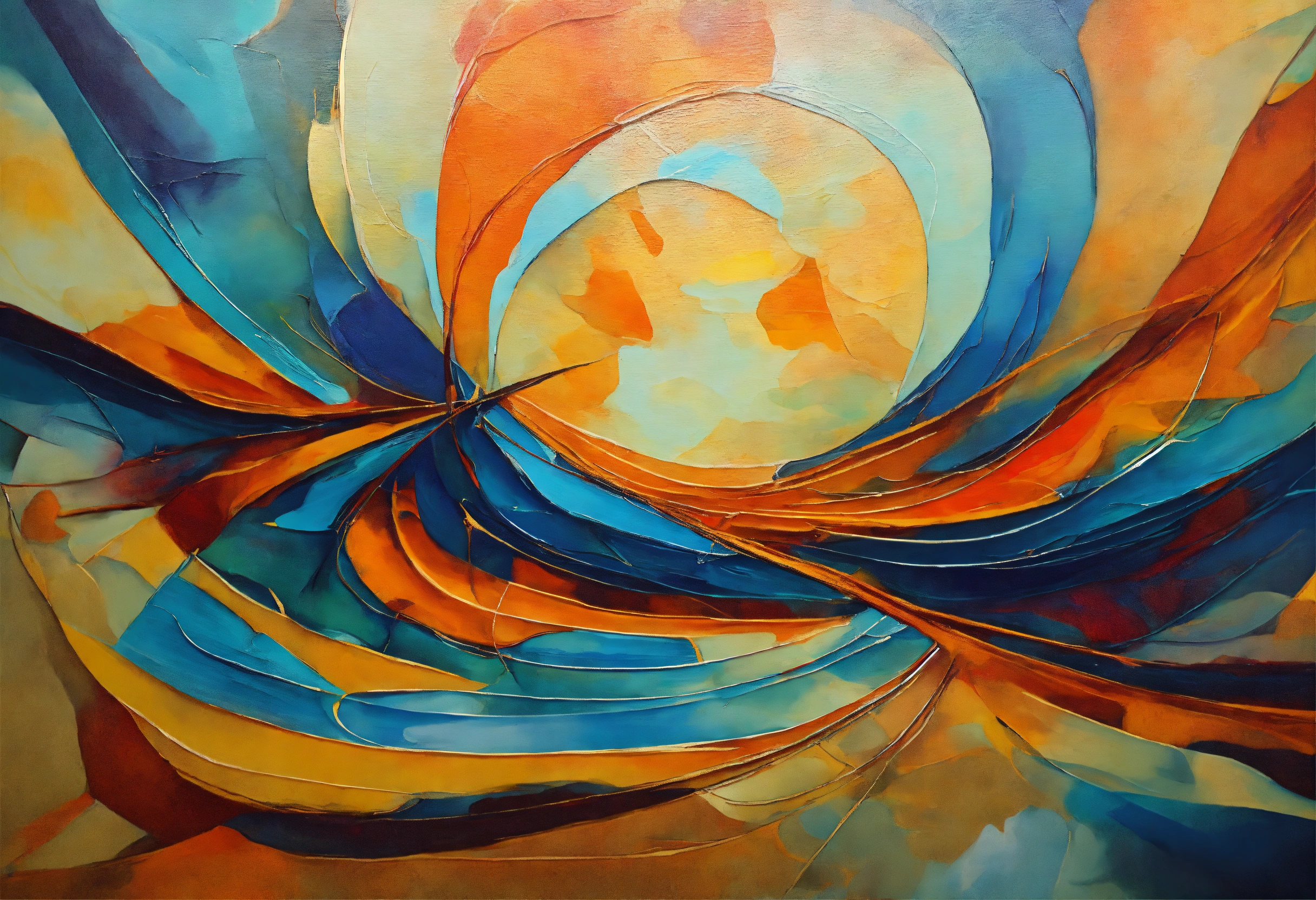 Lexica - Abstract painting acrylic, geometrical abstract art, seascape ...