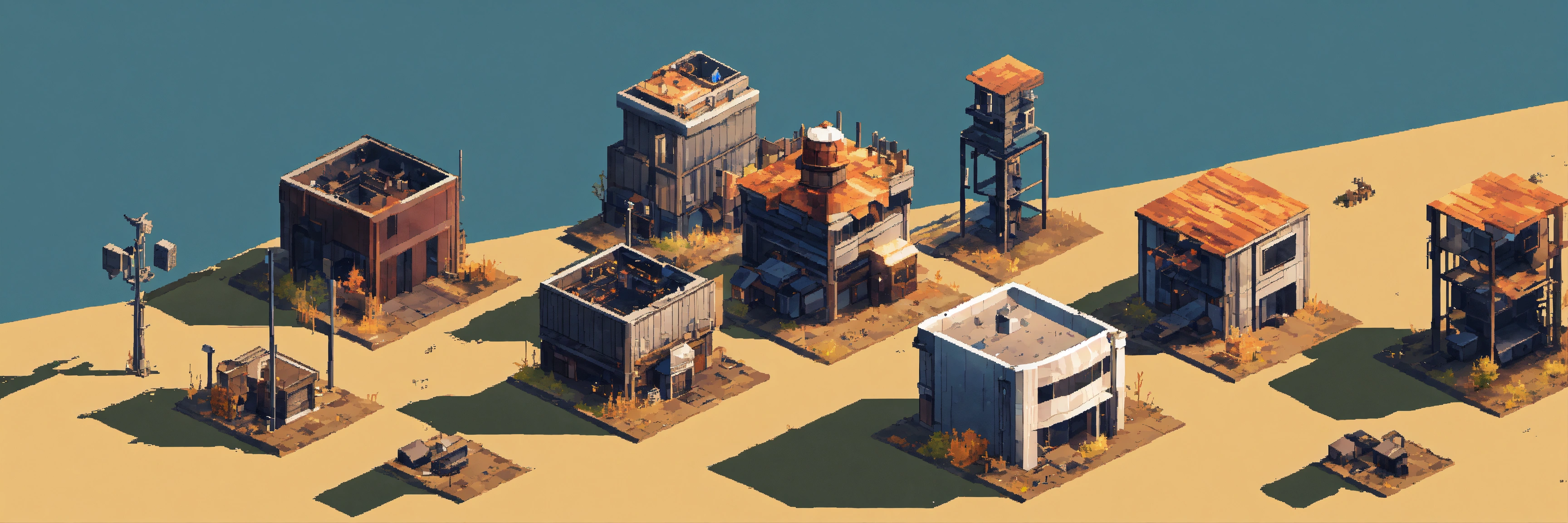 Lexica - Isometric. short to tall Upgrade progression of a post ...