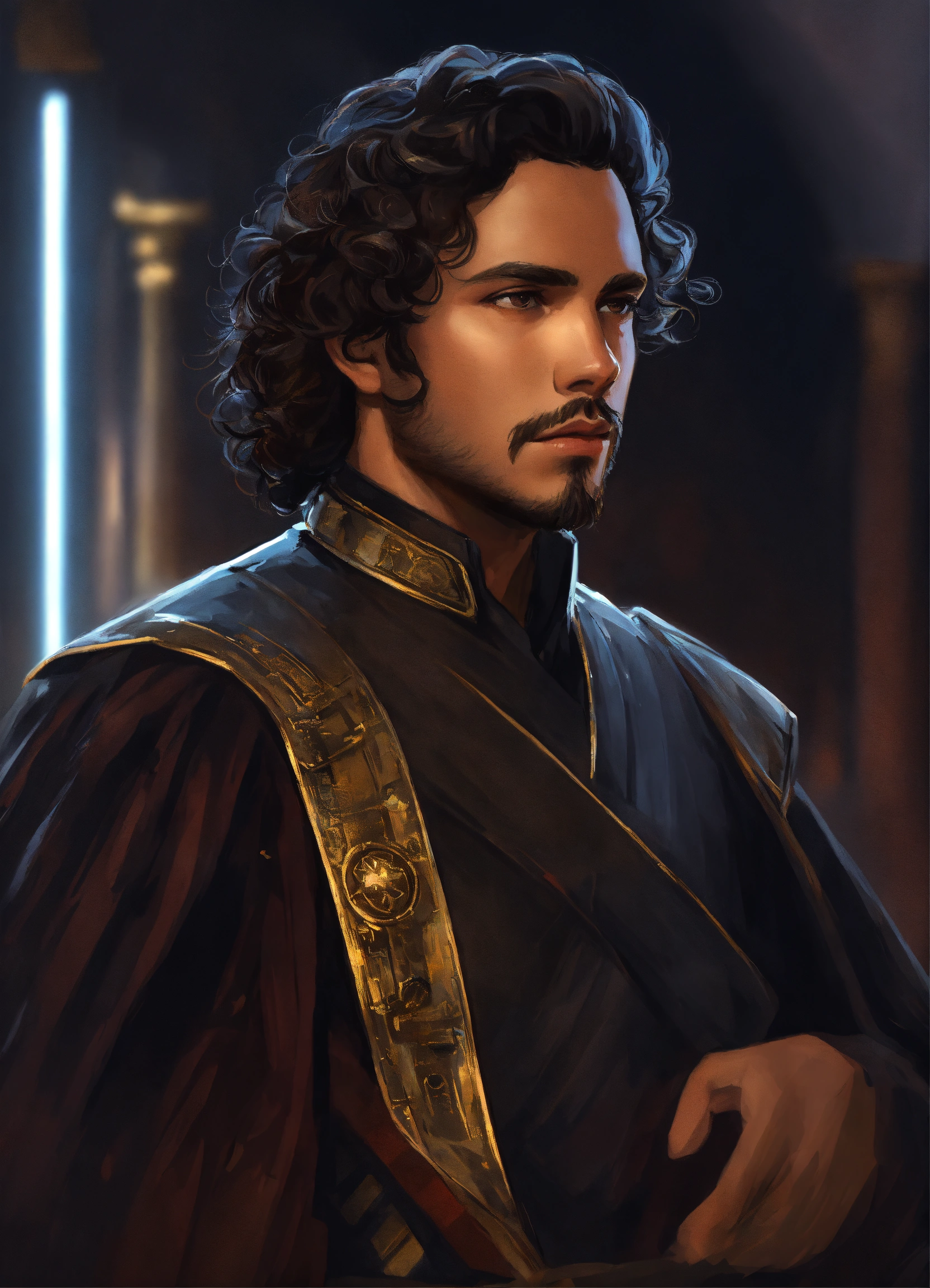 Lexica - Digital art painting portrait of a Star Wars Hispanic nobleman ...