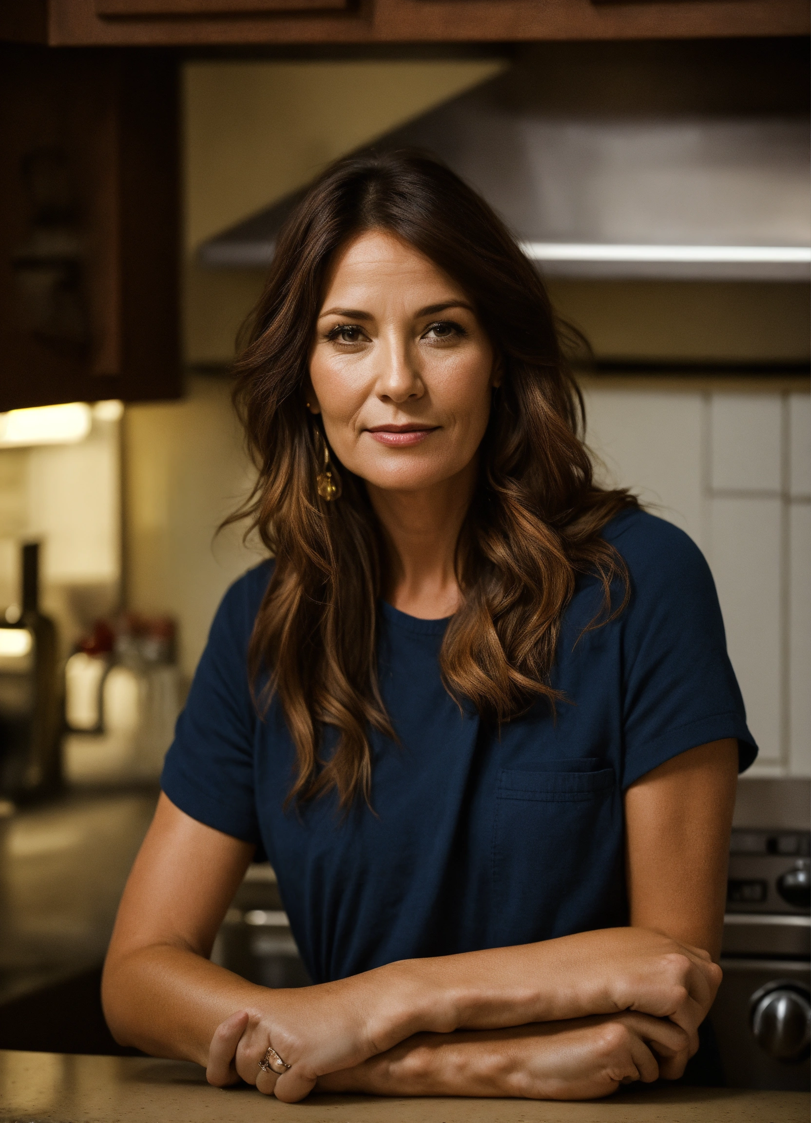 lexica-40-year-old-women-in-a-kitchen-looking-at-the-camera