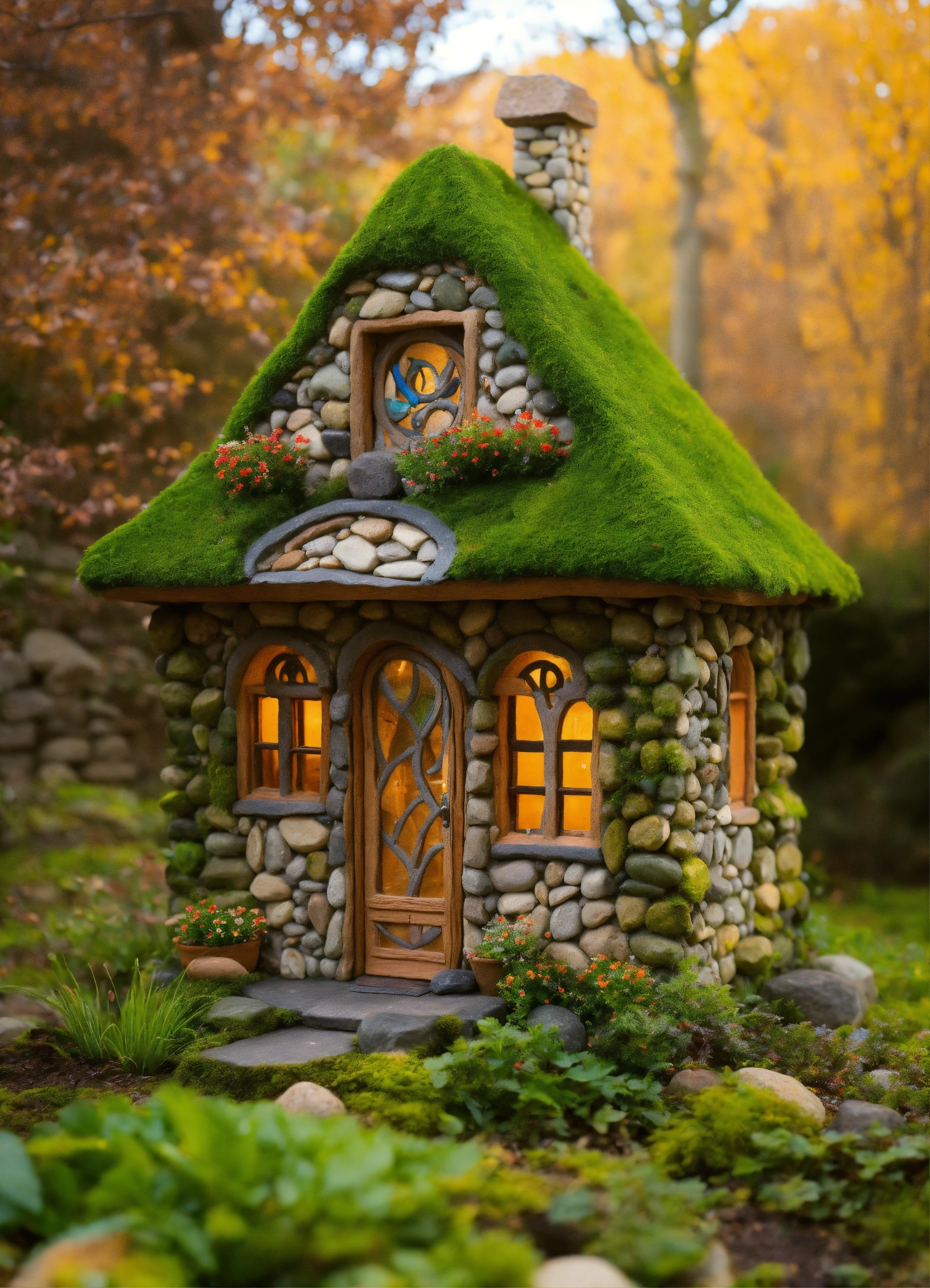 Lexica - An ancient stone cottage hand made meditative sculptured tiny ...