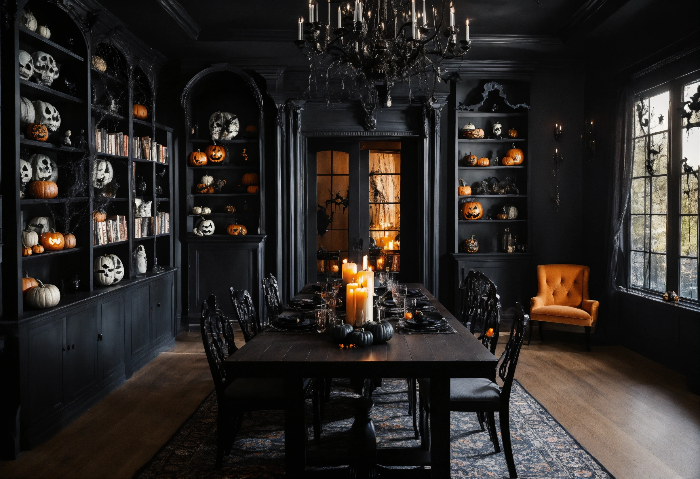 Lexica - Halloween decorations, interior design, black everything ...