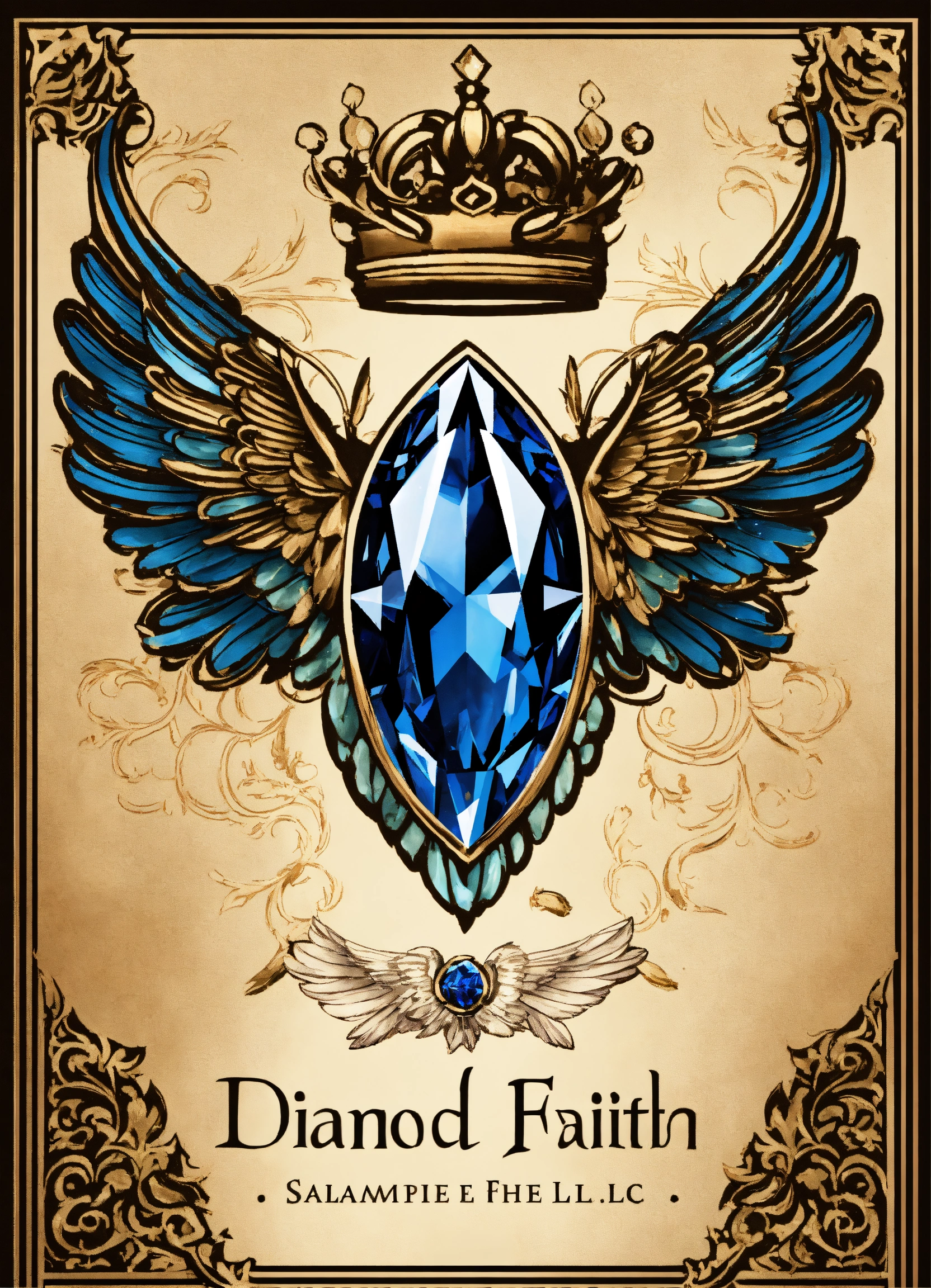 Lexica - The main element of the logo is a Sapphire crown with a pair ...