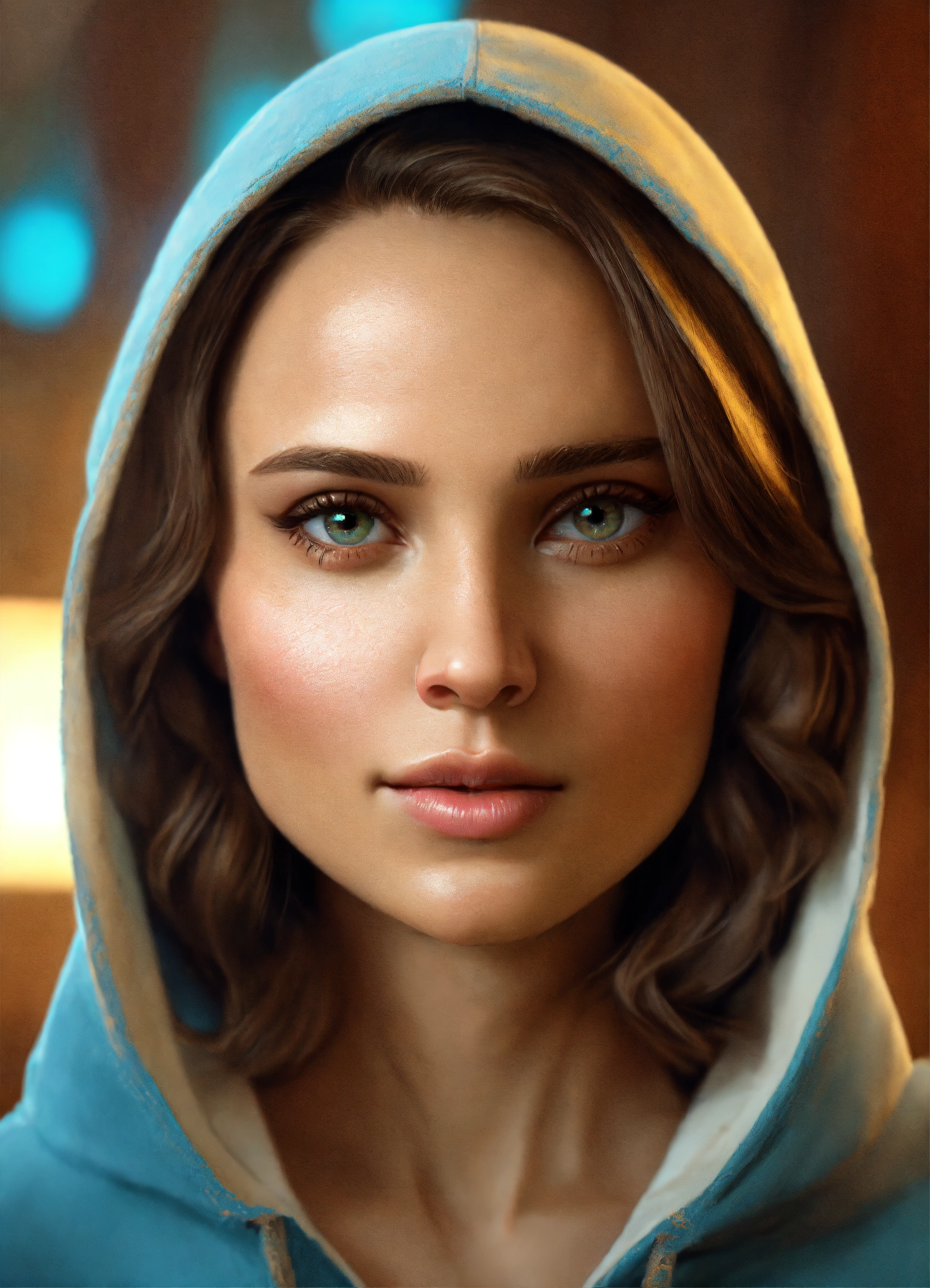 Lexica Natalie Portman as cute baby cartoon effect giant eyes More
