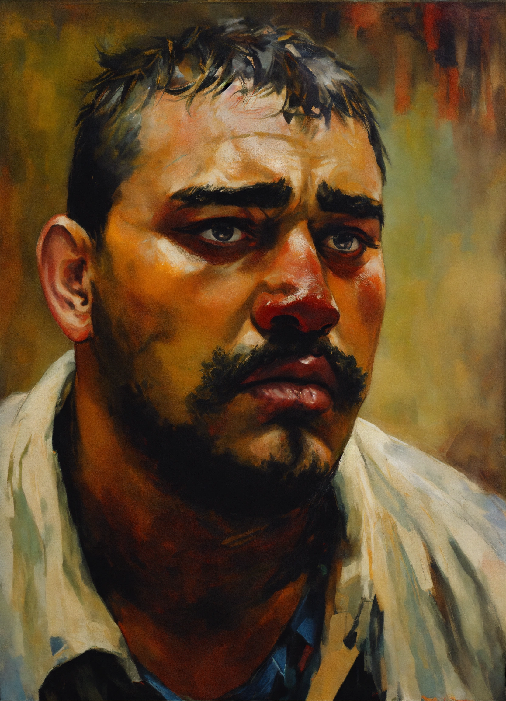 Lexica A very large and brave man with two swollen, black eyes from