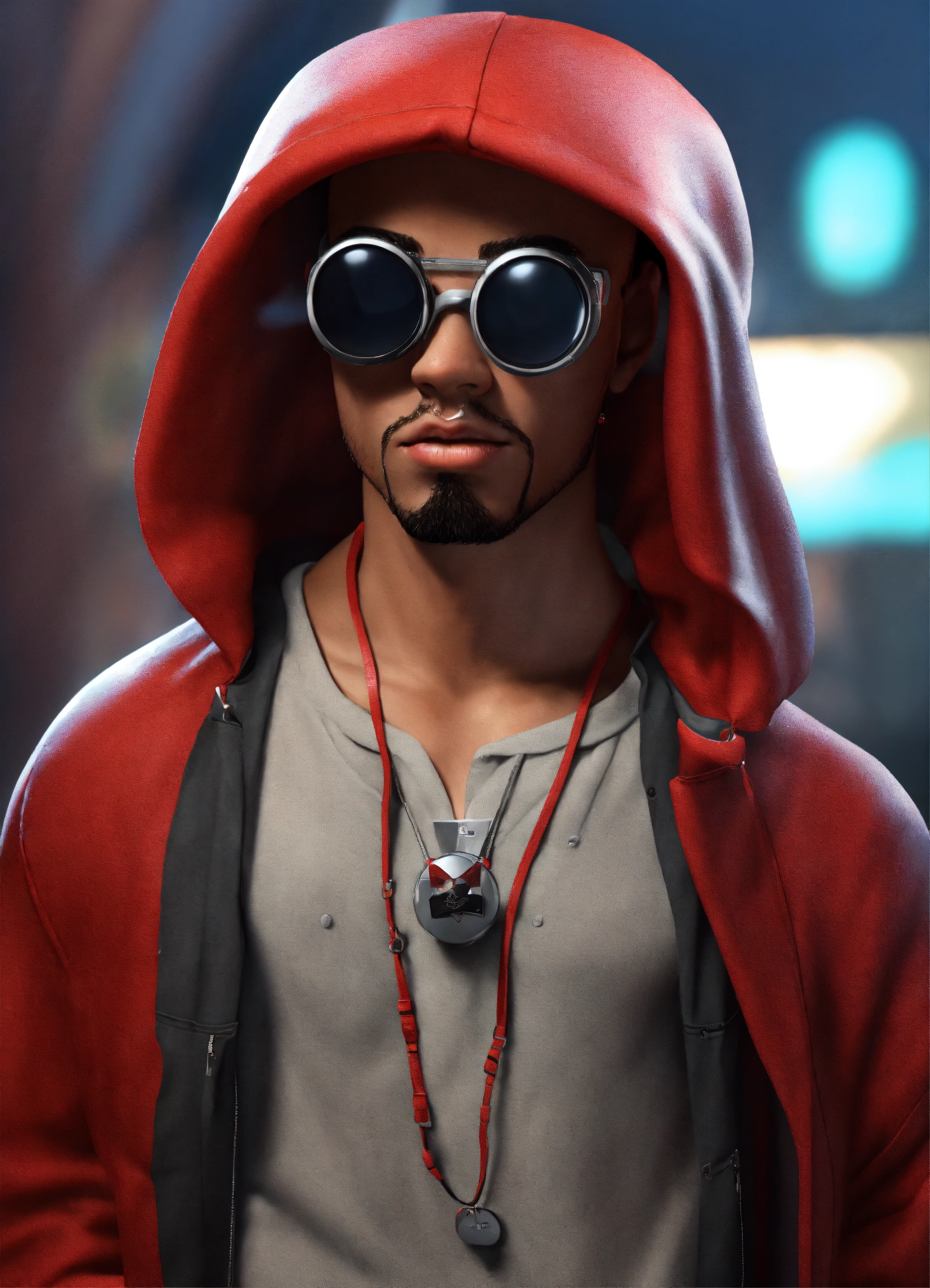 Lexica - White man, rapper, red hood, Disney style, big eyes, Disney ...