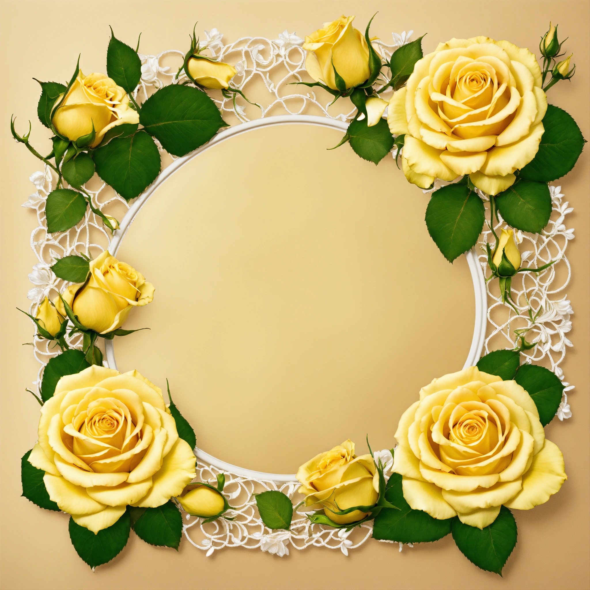 Lexica - Imagine vines of intertwined small pretty yellow rose buds ...