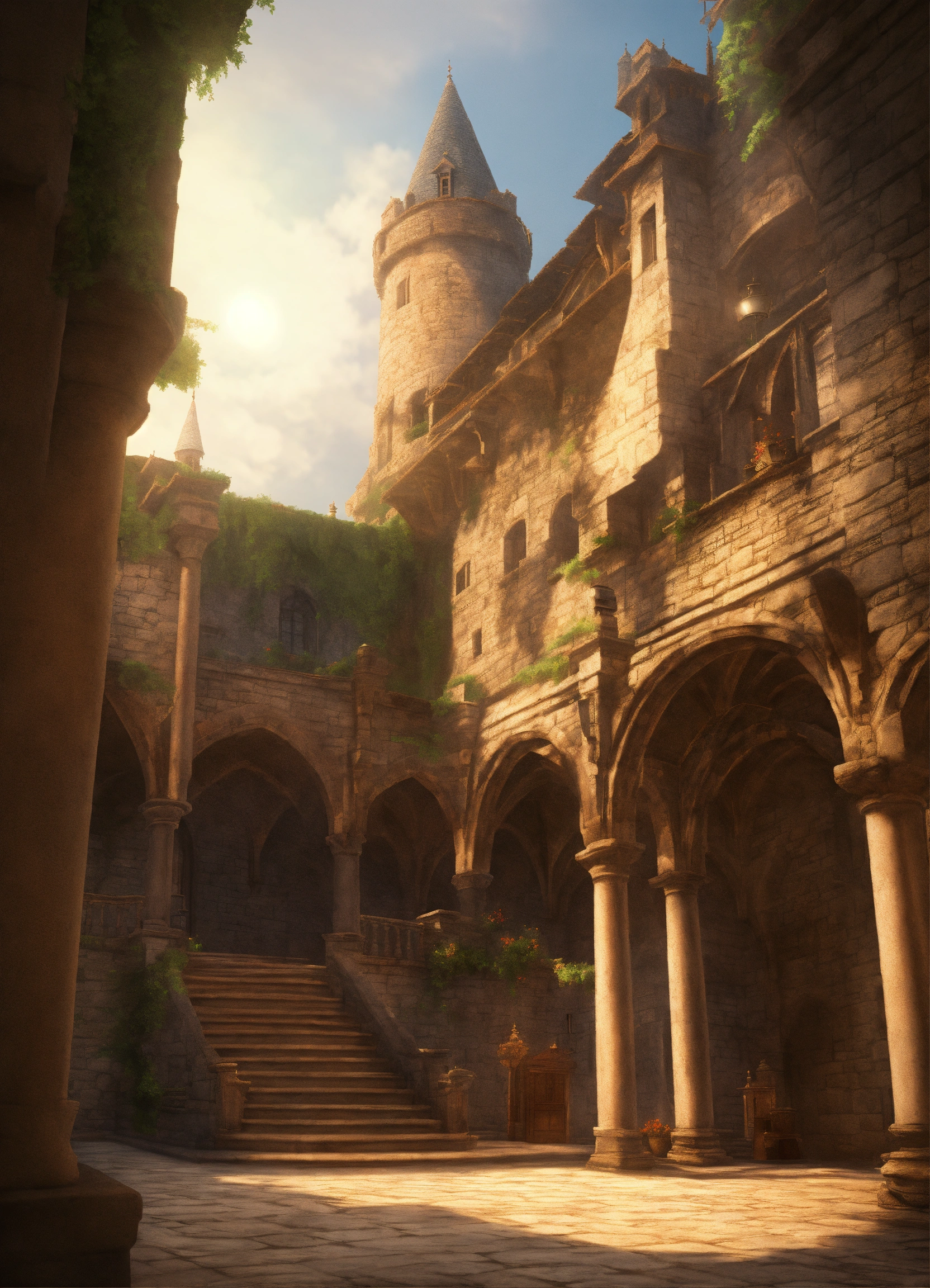 Lexica - INSIDE OF A CASTLE, illustration style, hig resolution, high ...