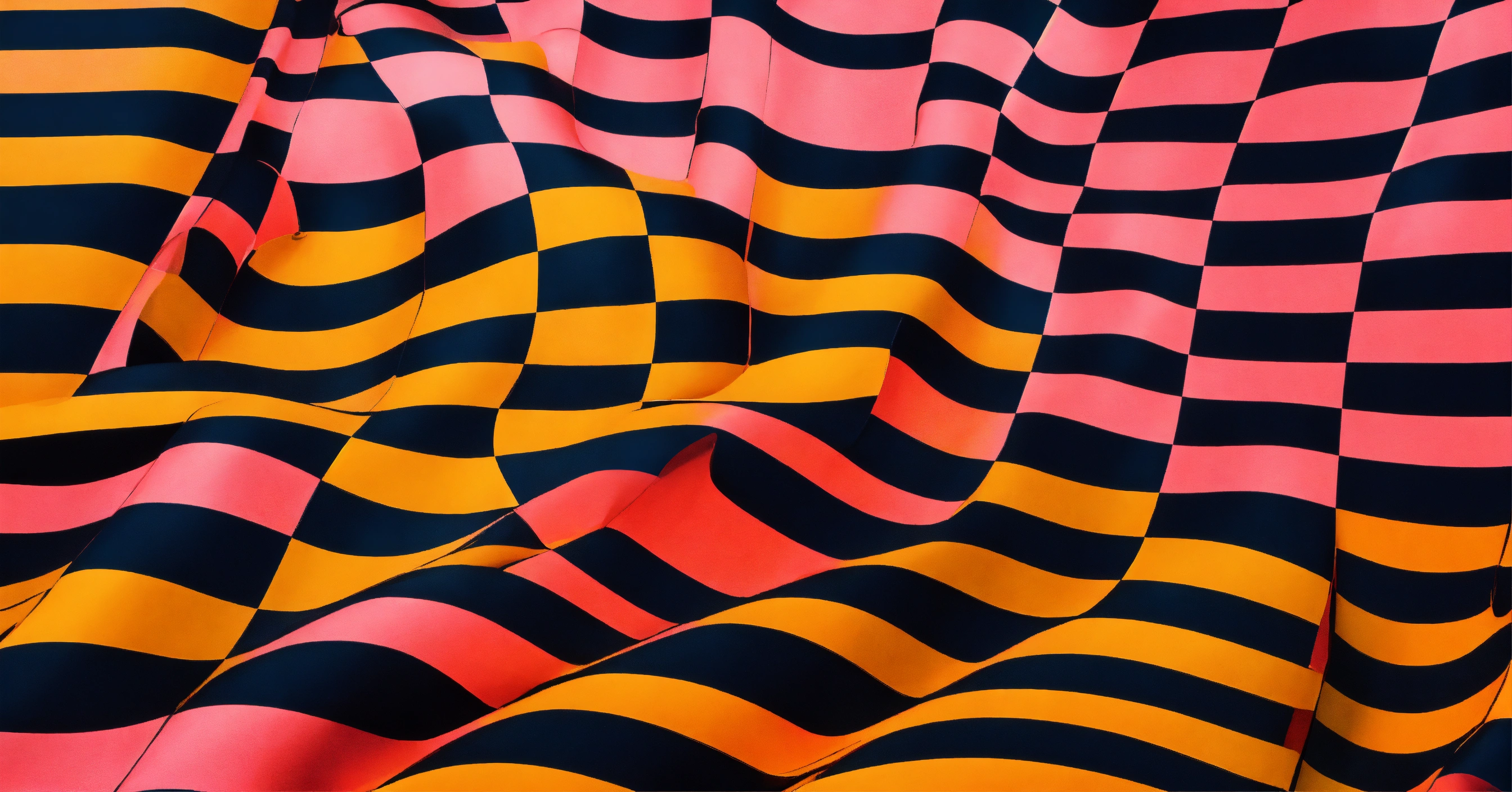 Lexica - Pink and orange large checkerboard geometric pattern graphic ...