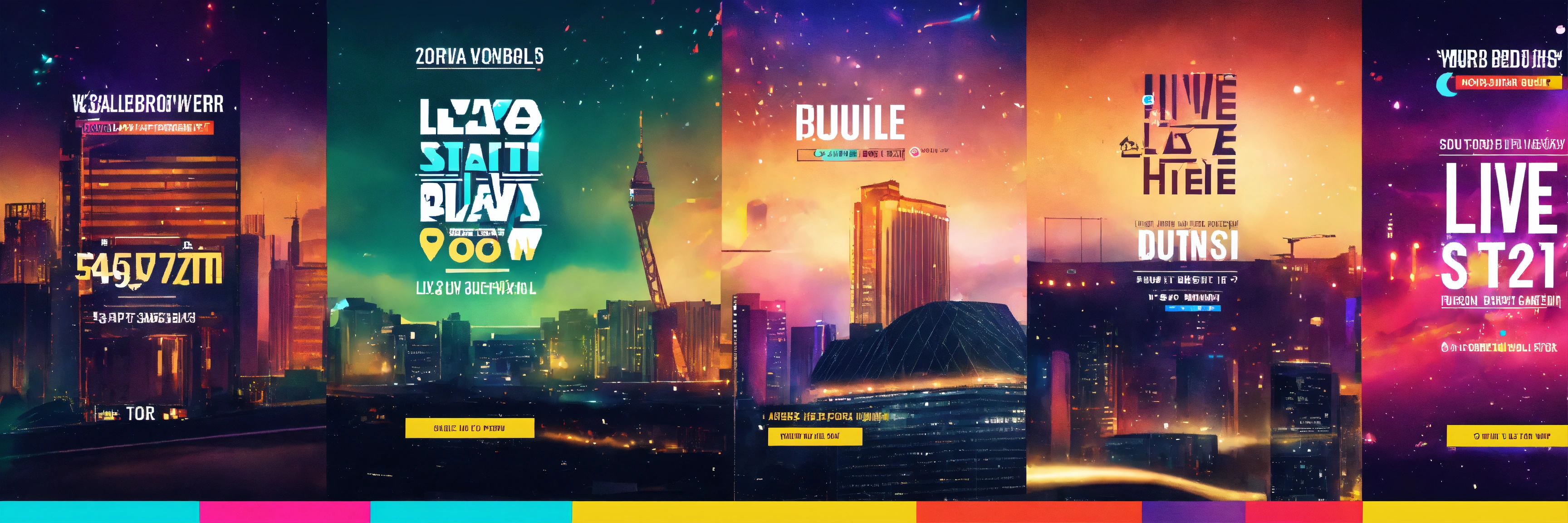 Lexica - Live stream digital banners design