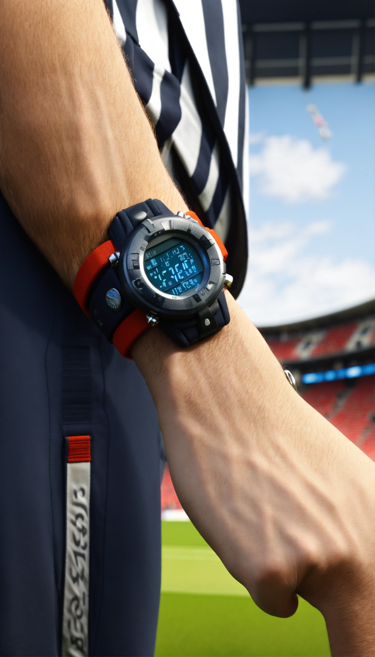 Lexica - Digital watch on the wrist of a football referee during the ...