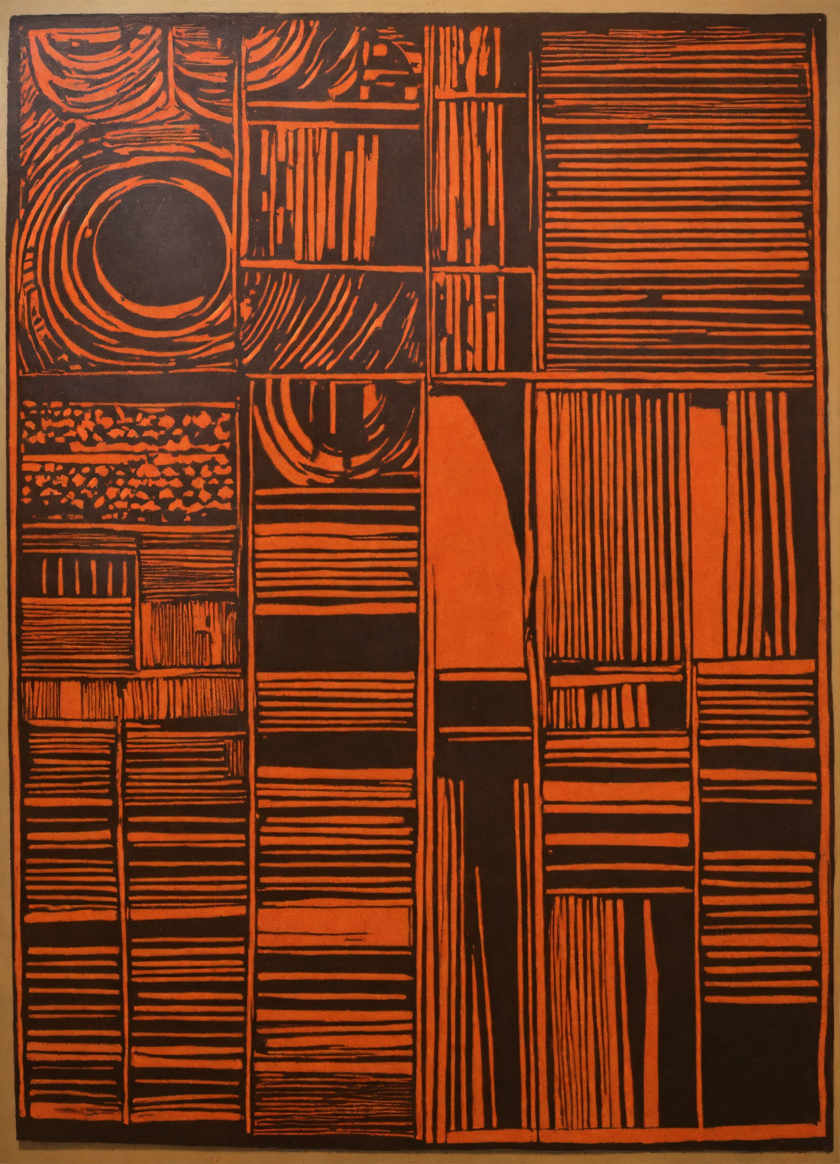 Lexica - Linocut, abstract art, drawing in the style of Emil ruder