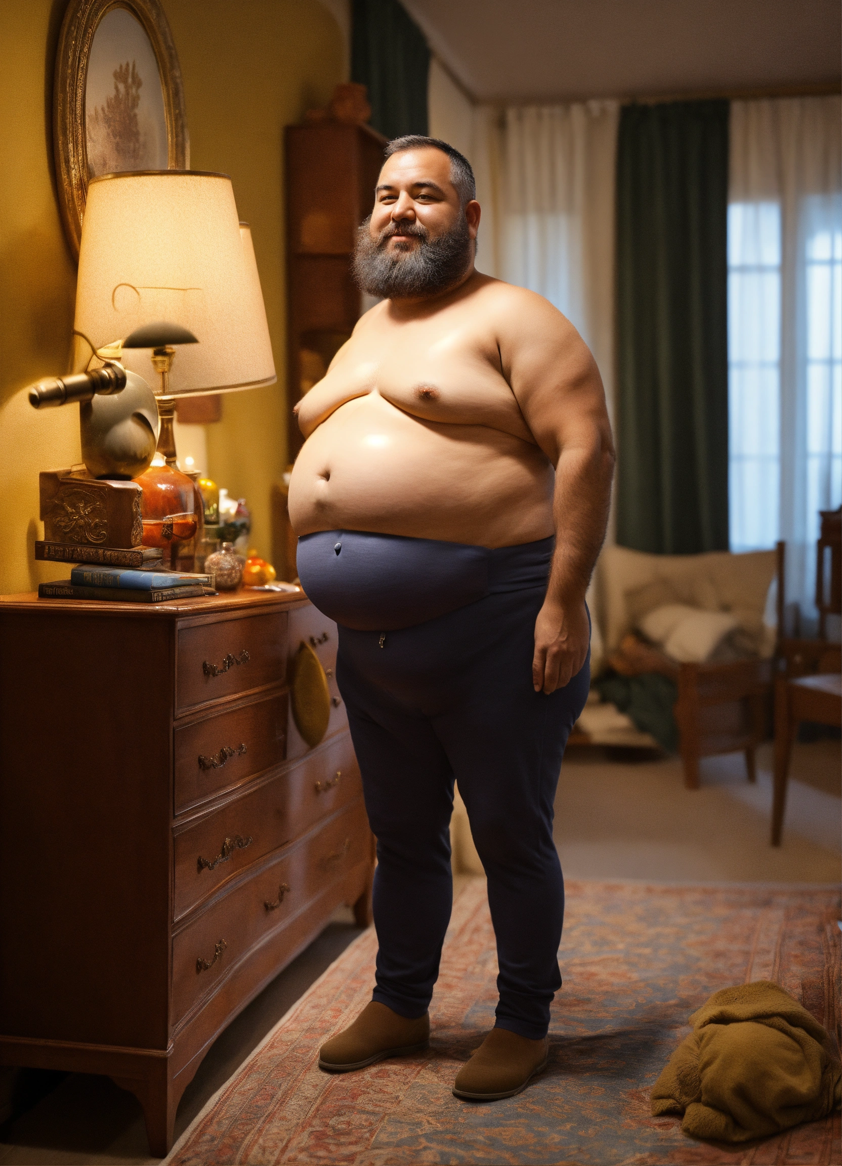 Lexica - Man with a large round belly, look funny, ultra realistic ...