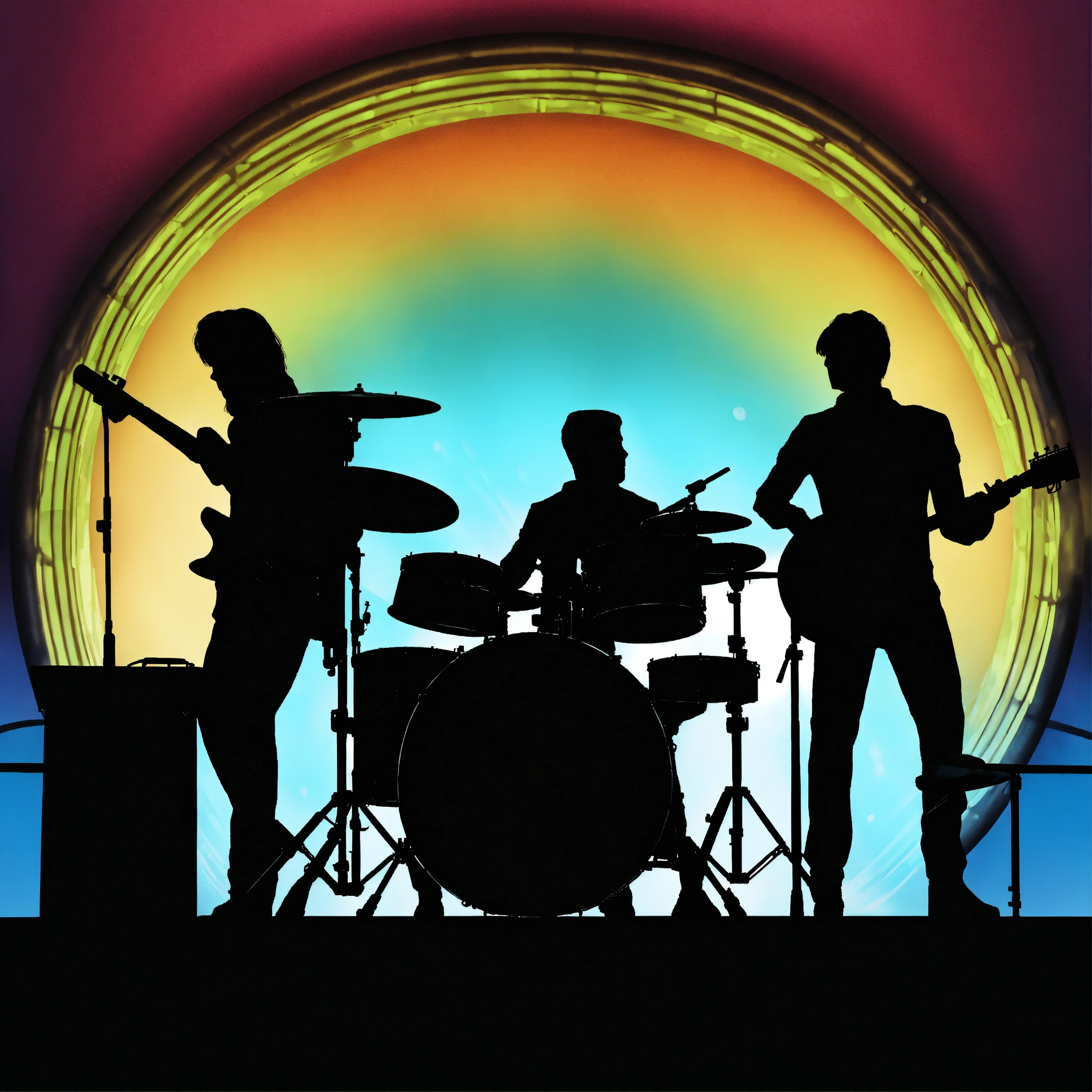 lexica-show-me-a-live-rock-band-silhouette-with-a-drumset-on-a-stage