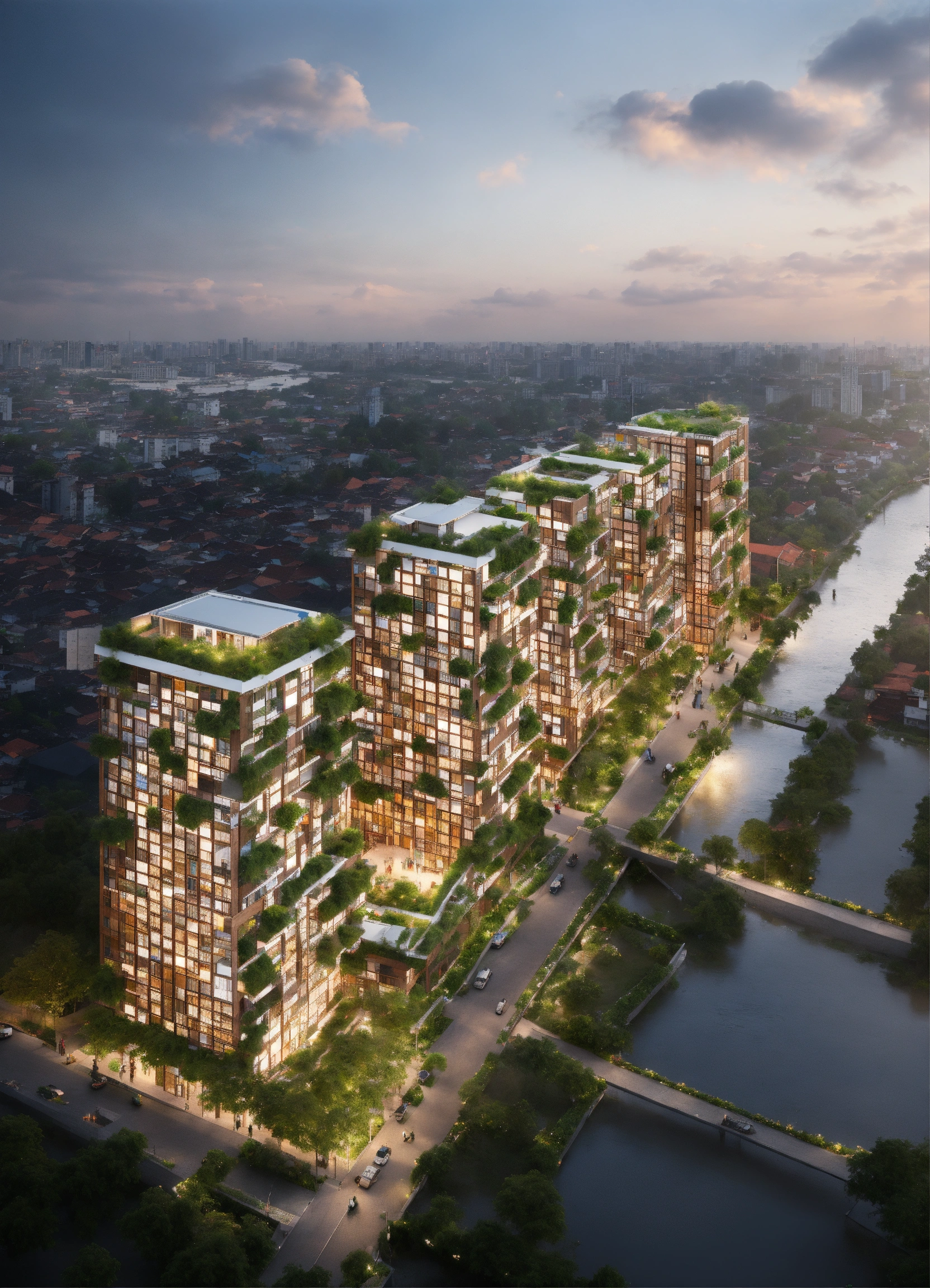 Lexica - Imagine a modular design of Ho Chi Minh city in 2050 where the ...