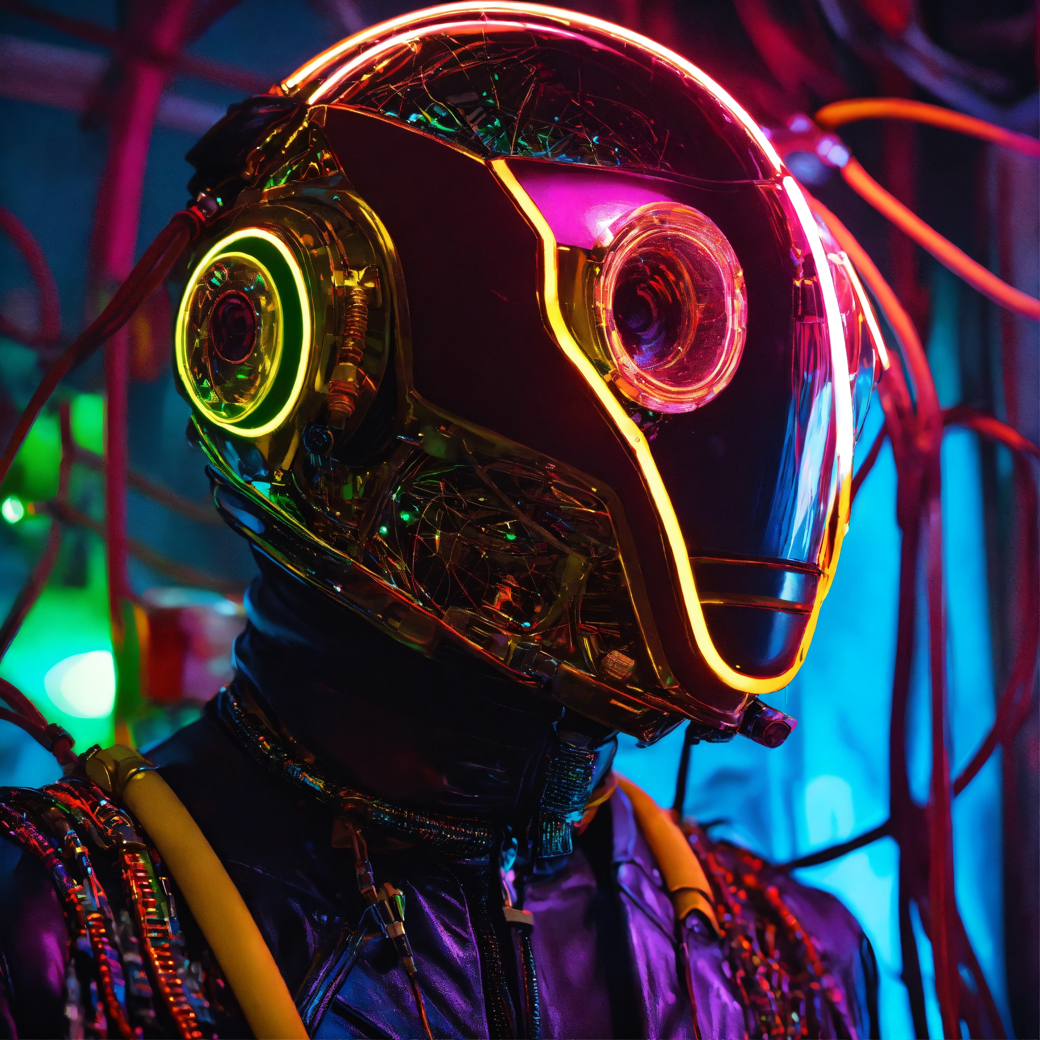 Lexica - Close up portrait Photography, one of the Daft Punk robots ...