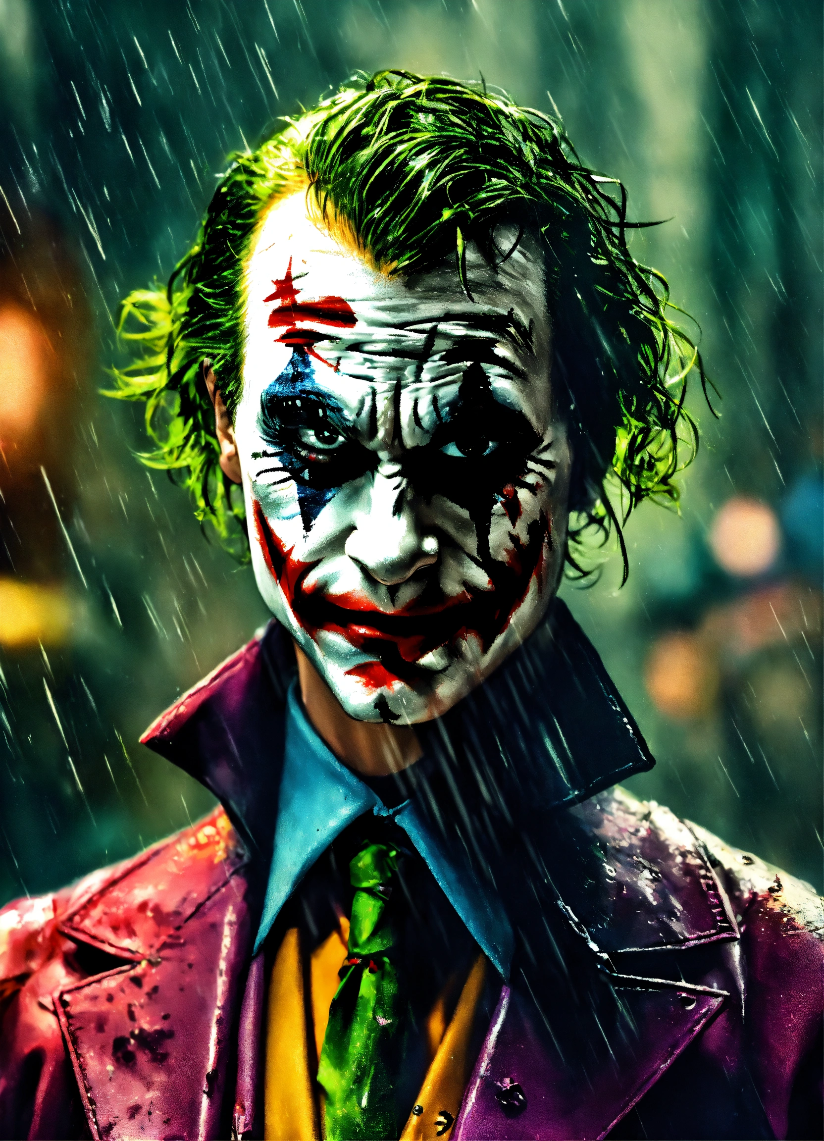 Lexica - Joker, perfil, lluvia de fondo, HD