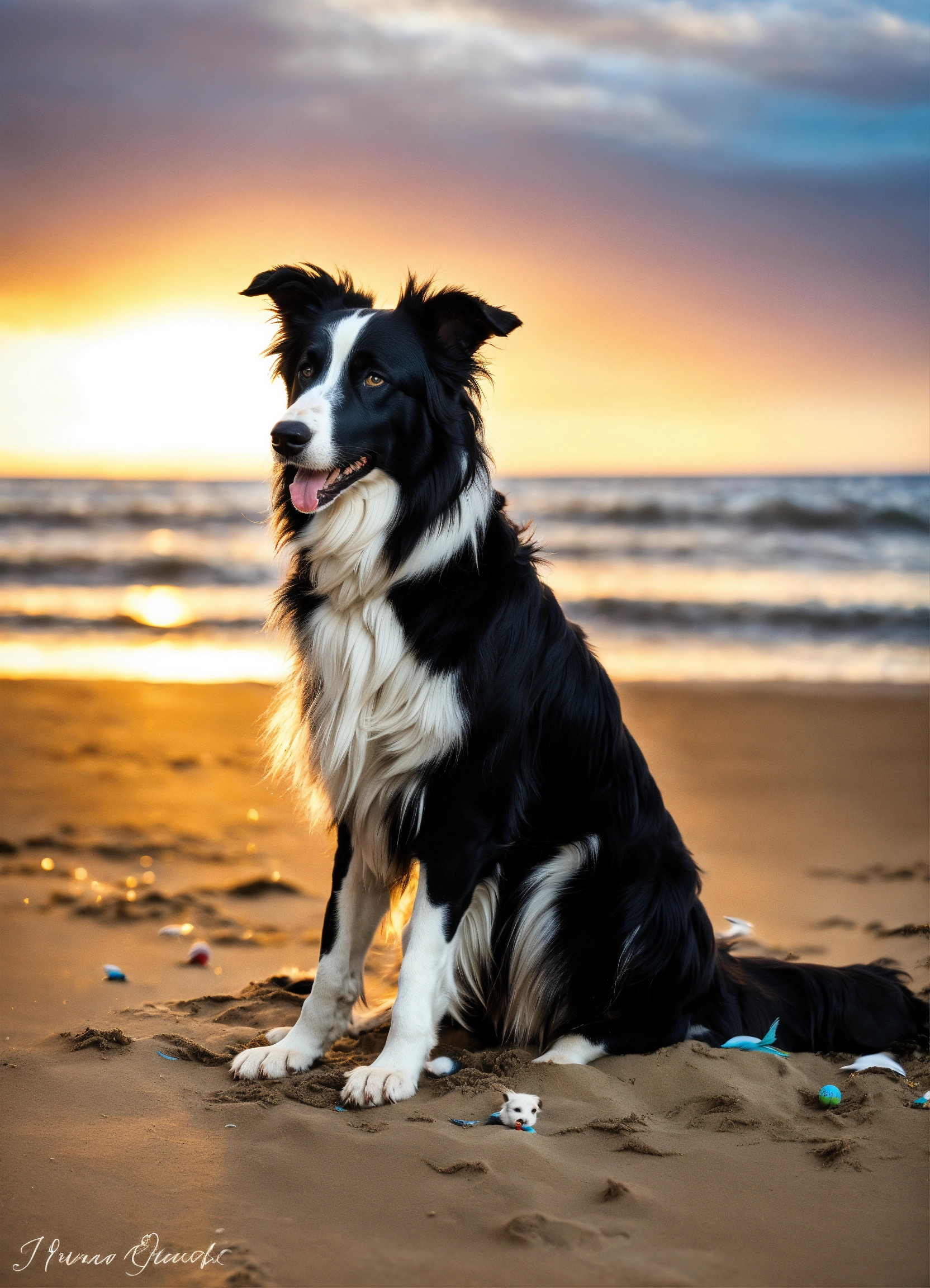Lexica - 1. Bella's Great Beach Escape The salty breeze ruffled my fur ...