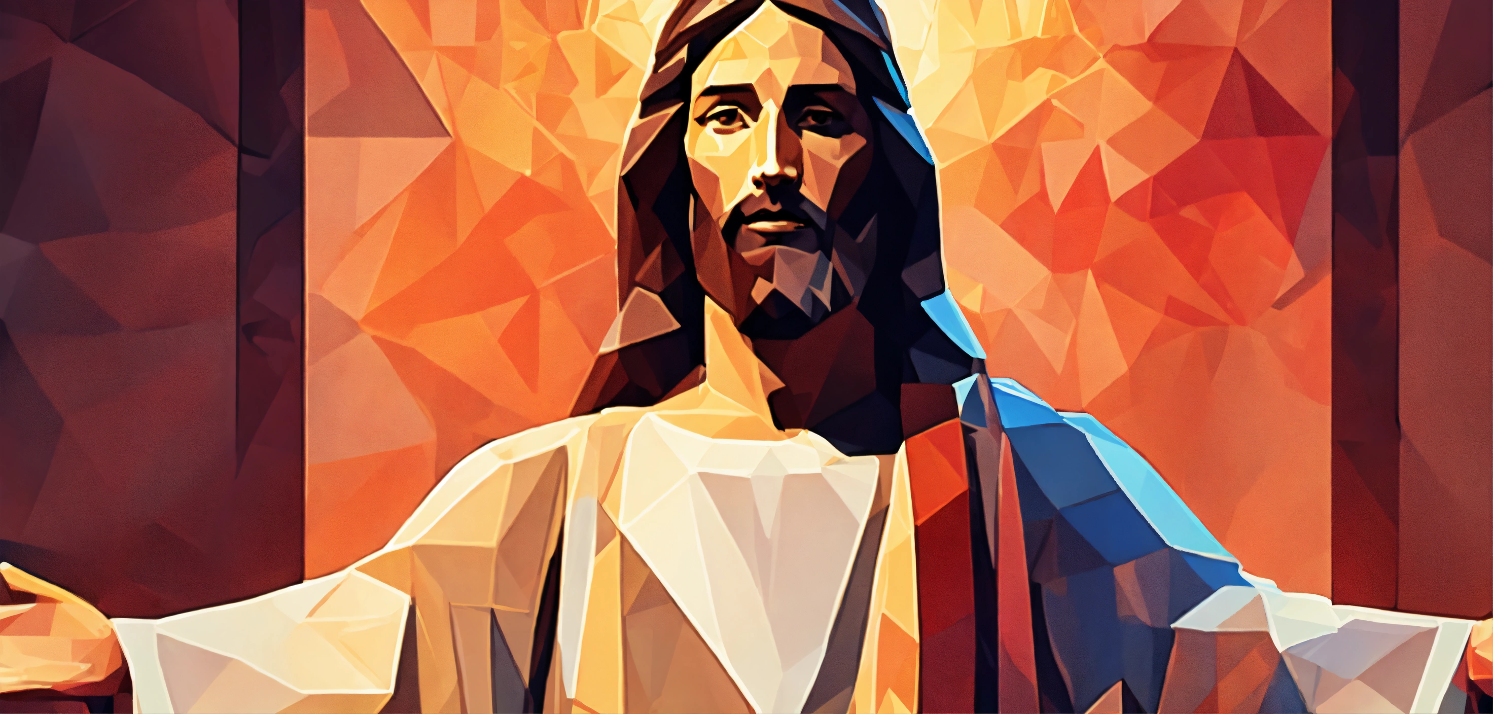 Lexica - Vector illustration in the style of modern polygonal art of a ...
