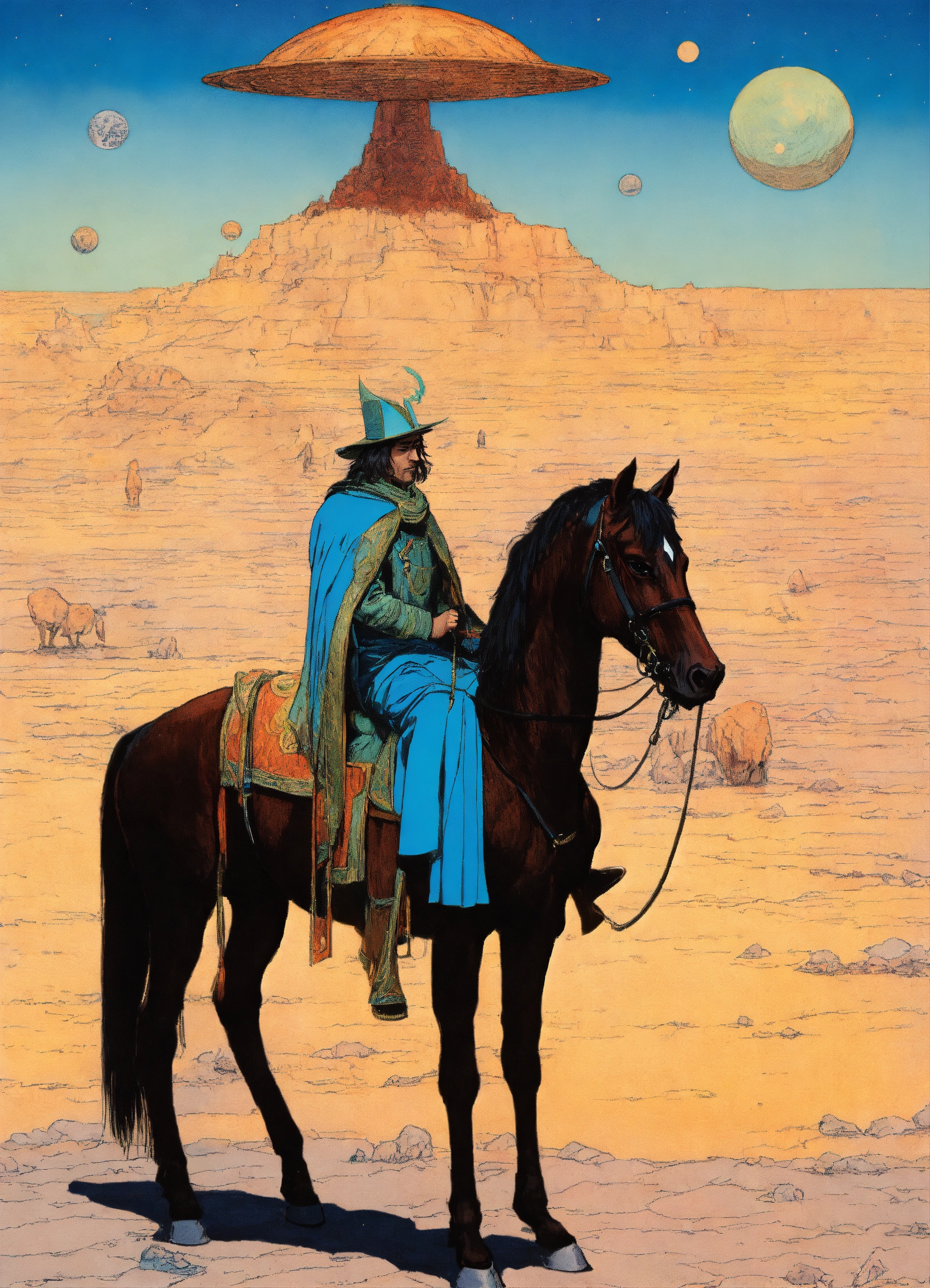 Lexica - Alaric’s Celestial Oration, in Jean Giraud moebius drawing ...