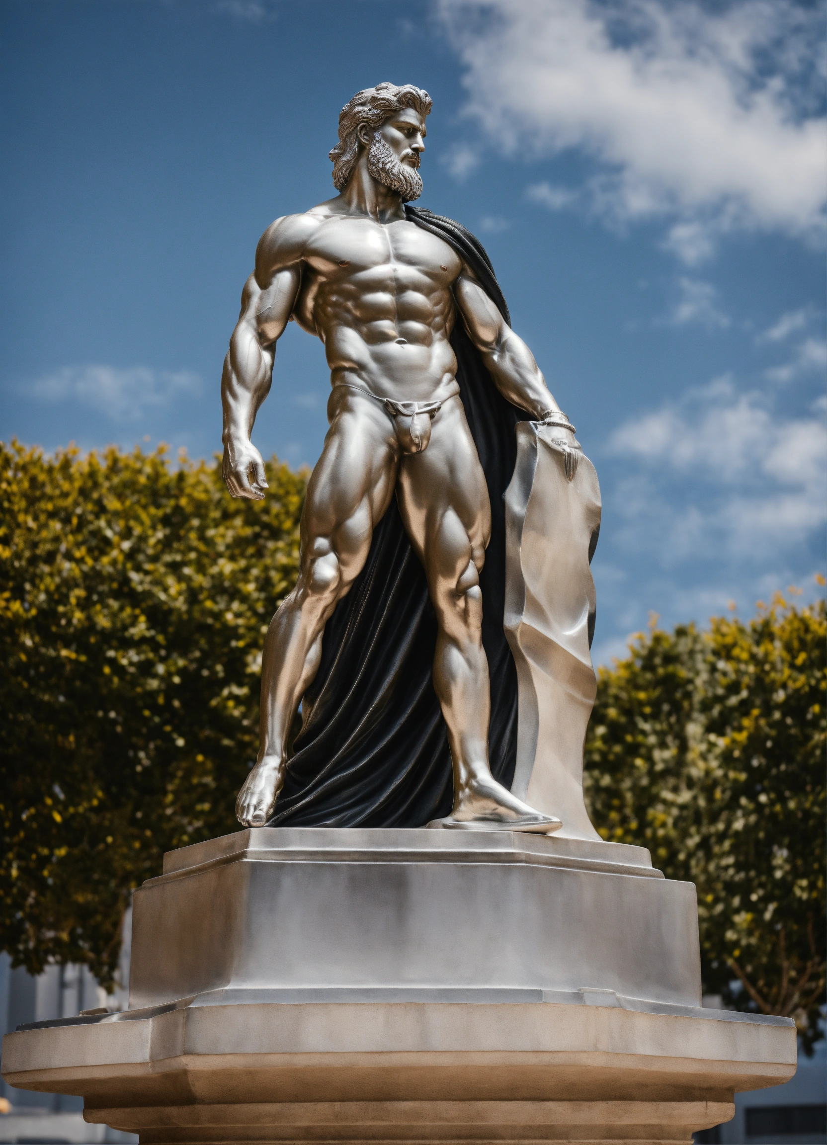 Lexica A Statue from a muscular Greek god Statue with a wavey middel