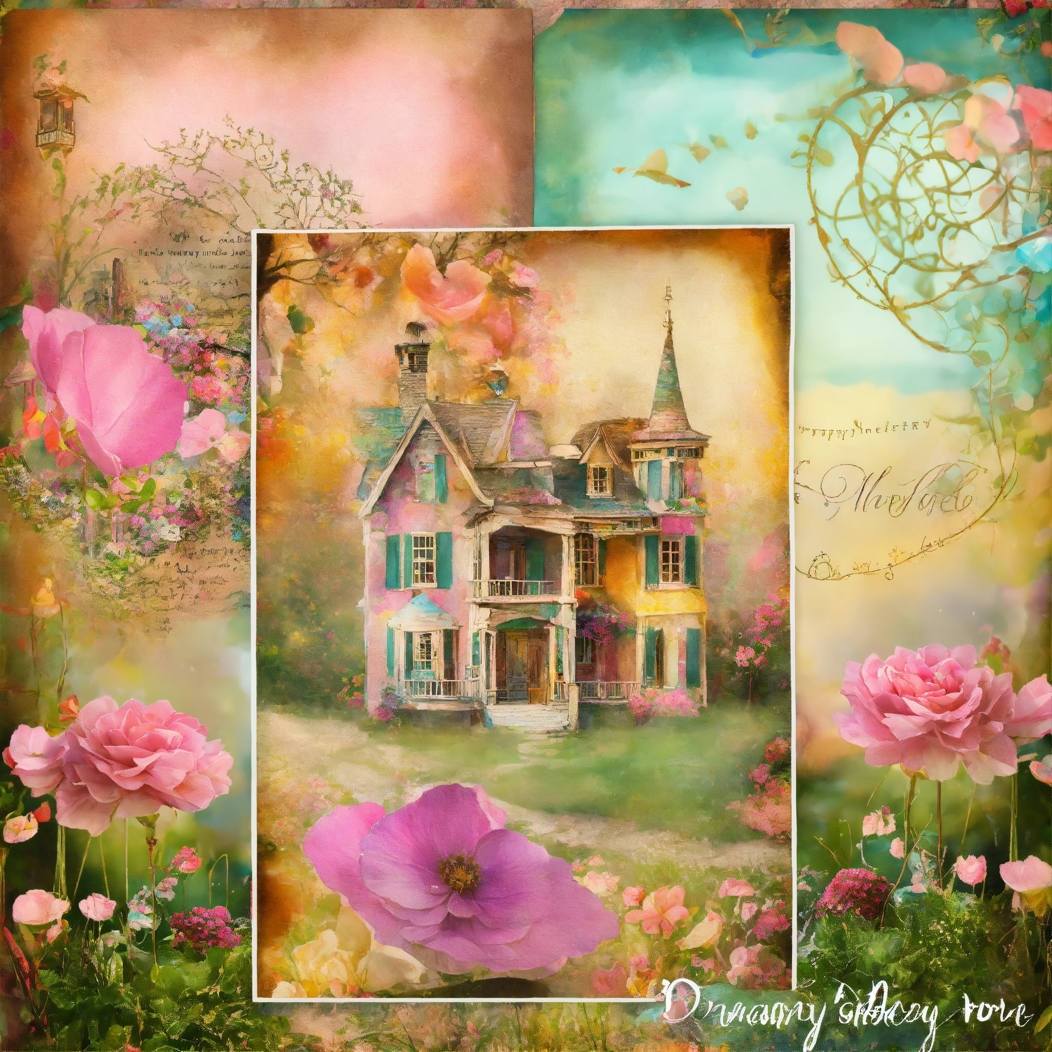 Lexica - Shabby chic dreamy mist pastel junk journals Fantasy Junk ...