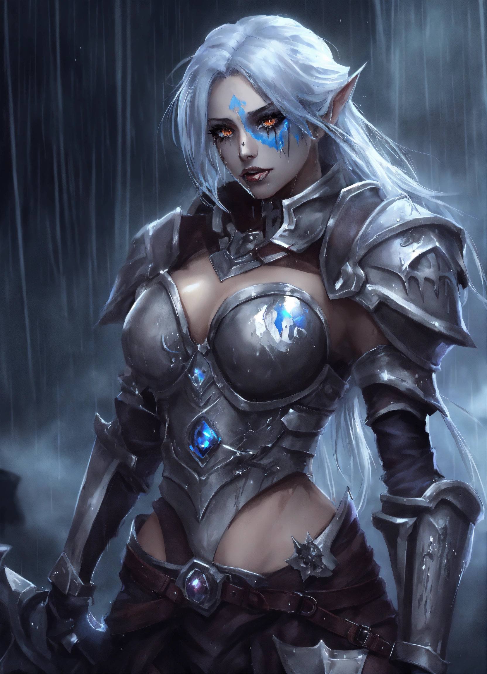 Lexica Human Female Undead Death Knight Shining Armor Cry Silver 