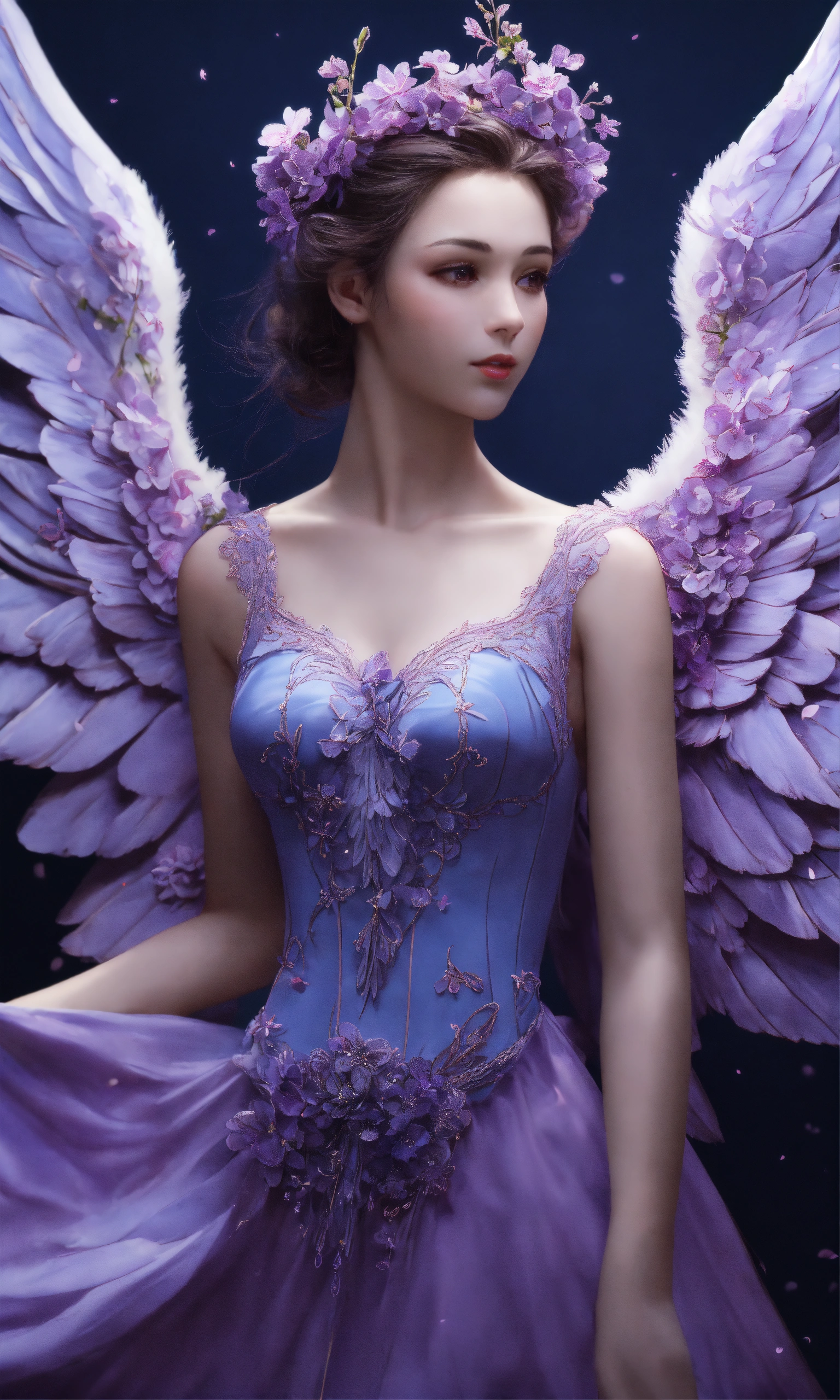  Lexica - Beautiful and perfect small angel wings of violet color with ...
