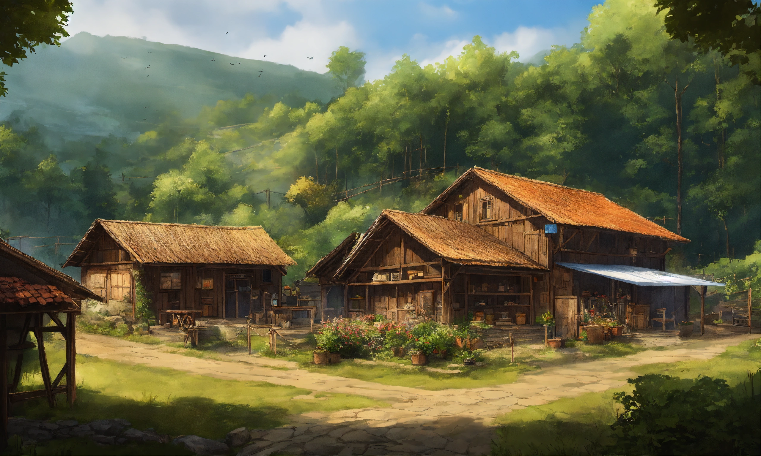 Lexica - Very high detailed, ultra realistic, 2d illustration, village ...