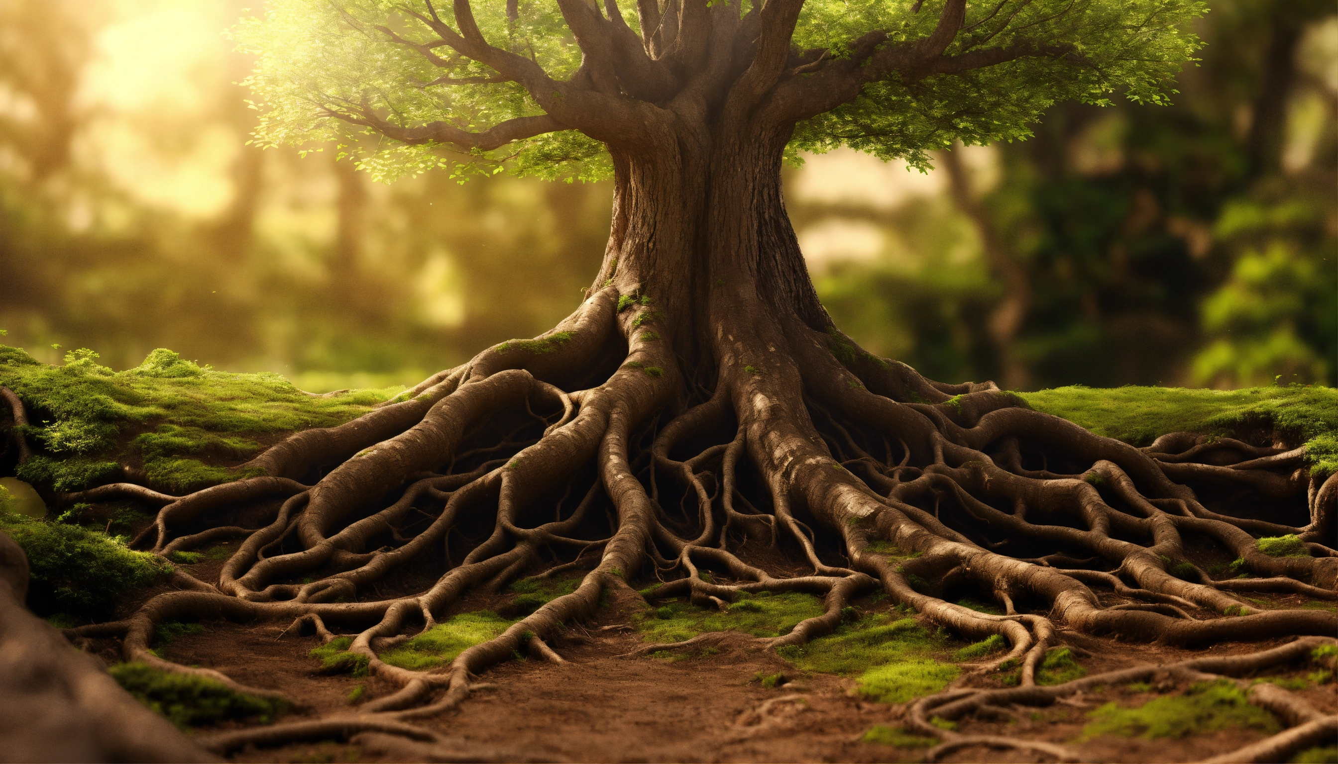 Lexica - Cut through image of tree roots going deep into the ground. In ...