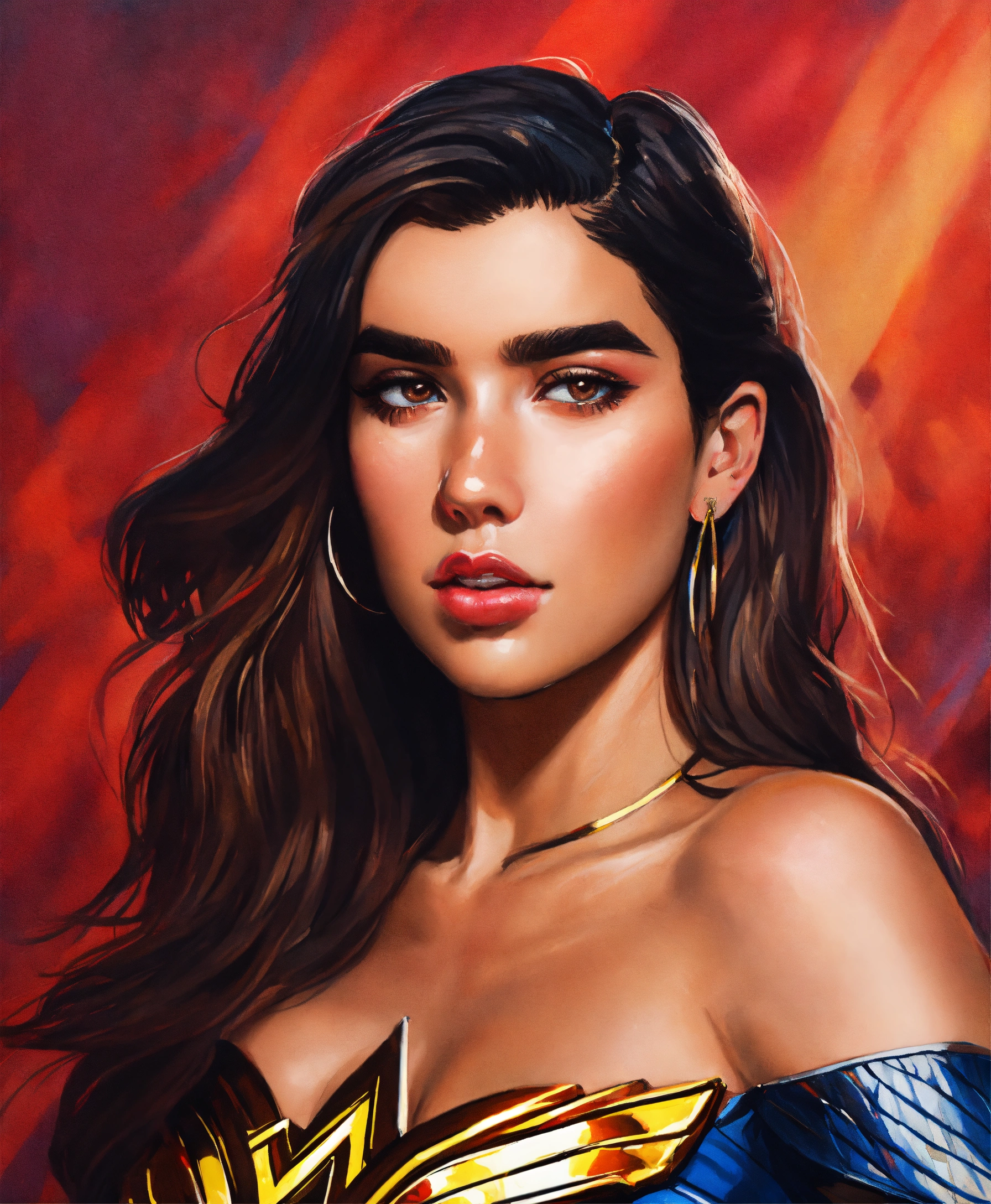 Lexica - Portrait of dua lipa, Wonder woman realist